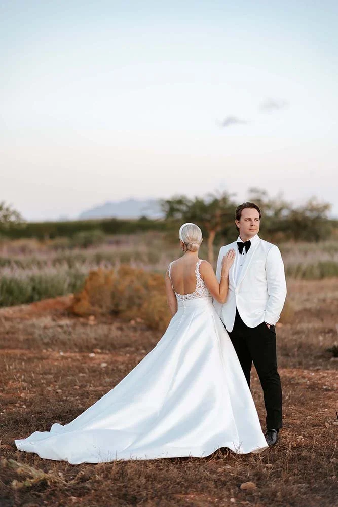Editorial photo of bride and groom
