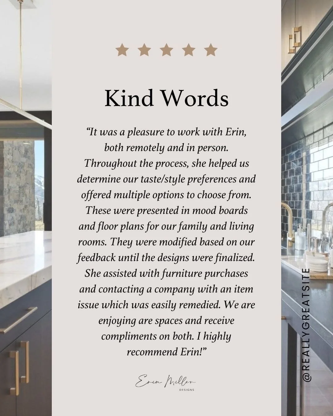 Kind words from our clients will never get old! 

We&rsquo;re so grateful to be part of creating spaces that mean so much to the people who call them home. Thank you for trusting us with your homes and sharing your experience with us!

#interiordesig