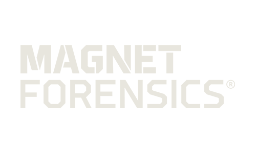 Magnet Forensics logo in white text on a background.