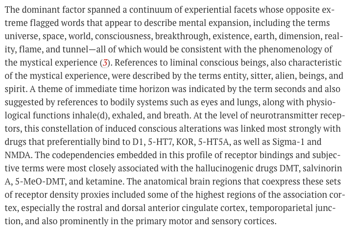 Trips and neurotransmitters: Discovering principled patterns across 6850 hallucinogenic experiences (Ballentine, et al 2023)