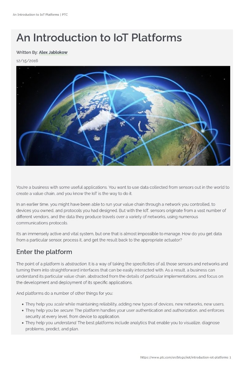 Blog post: An introduction to IoT platforms