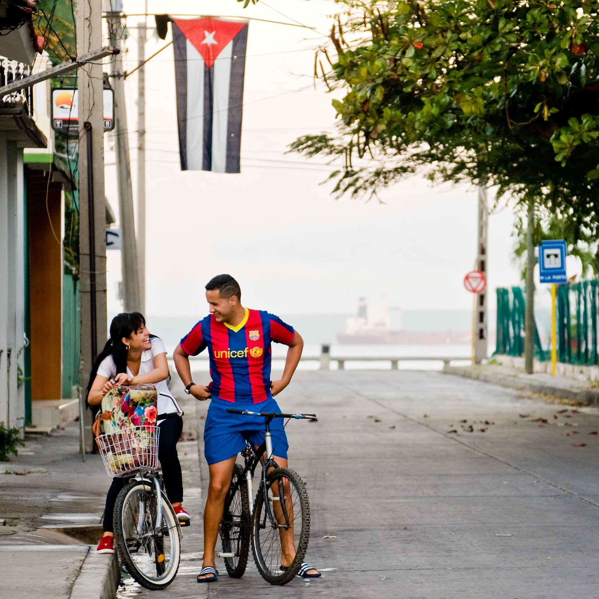 An early morning in Cienfuegos and the streets are nearly empty, except for these two. © Brian Mosley