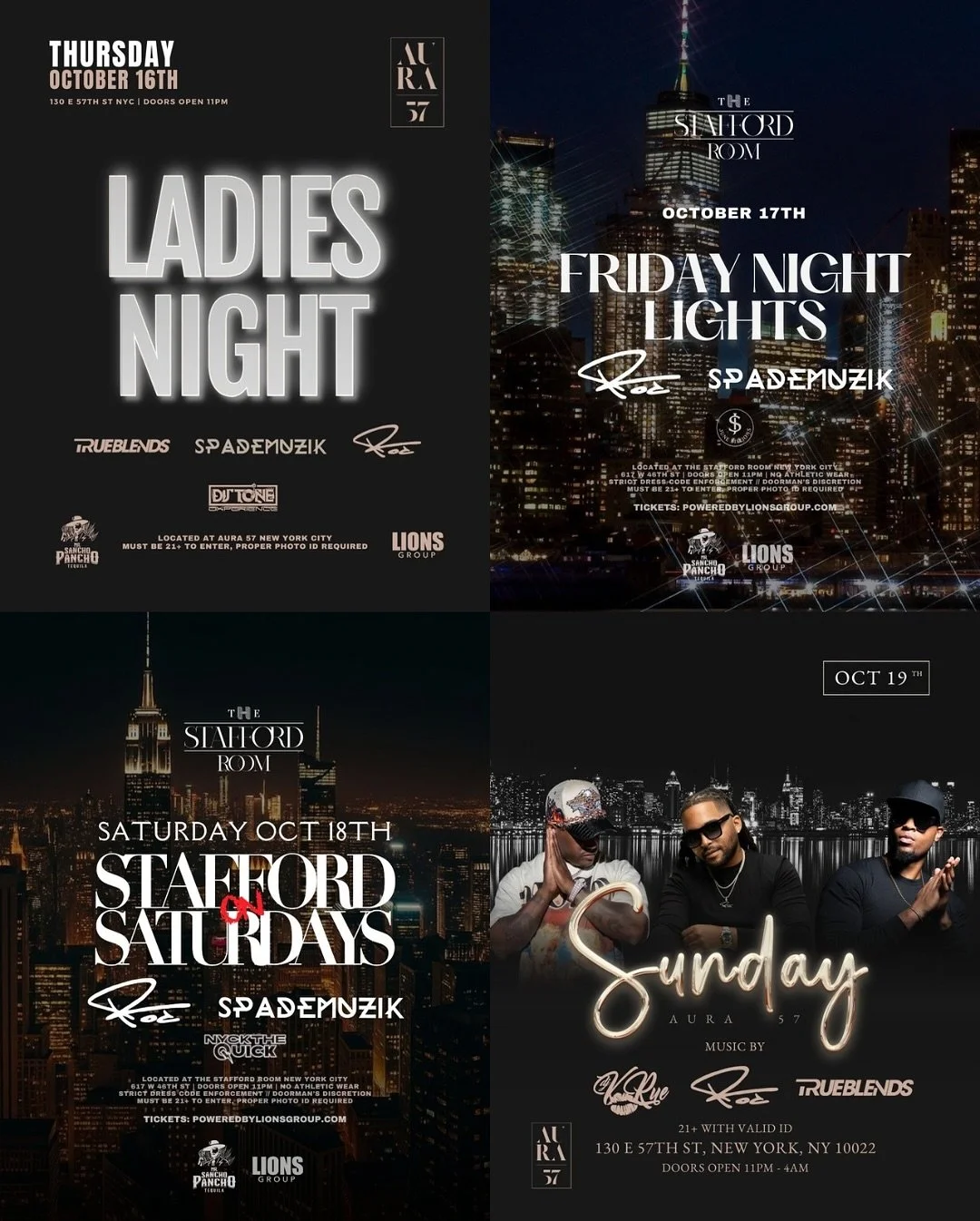 Get ready for another epic weekend with us! 🎉

Here&rsquo;s what&rsquo;s happening:

🔹 Thursday: Ladies Night with @spademuzik @rod_evant_nyc and @trueblends 

🔹 Friday: Shine bright at Friday Night Lights with @spademuzik  @rod_evant_nyc @junebil