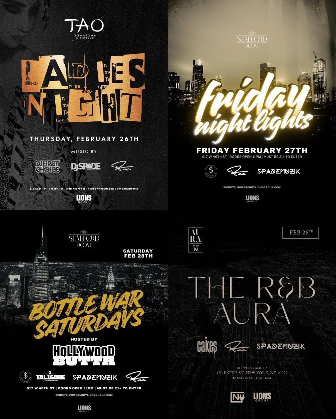 The storm is over, and the heat is back 🔥

We&rsquo;re kicking off an elite weekend run starting this Thursday, February 26th with Ladies Night at TAO Downtown. It&rsquo;s time to trade the snow boots for heels and meet us at @taodowntown 

The Week