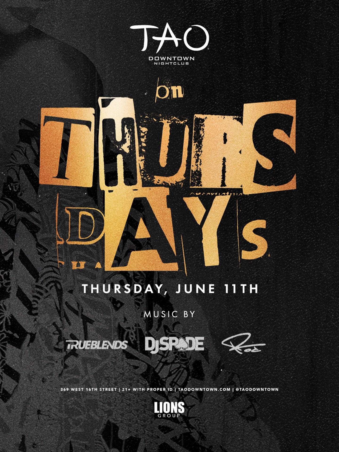 NYC is still on a high from last night and we keeping that energy going TONIGHT 🗽🏀🔵🟠

On Thursdays at TAO Downtown &mdash; the city is celebrating and there&rsquo;s no better place to be 

Pull up, New York we outside 🔥

📩 DM to book your table