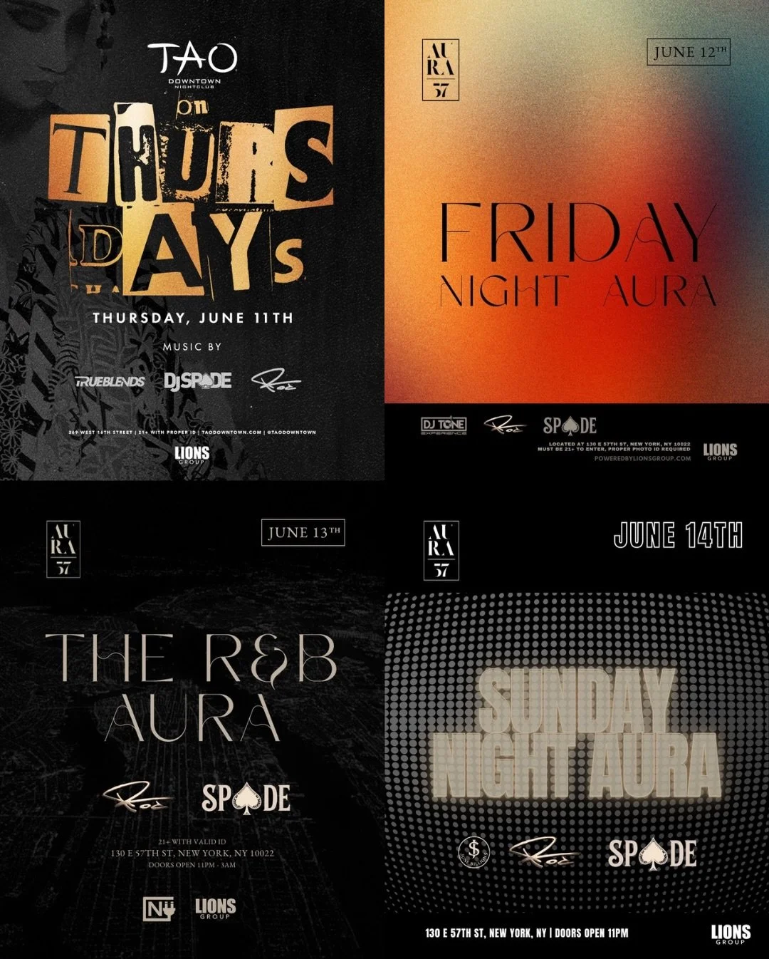 The city is ALIVE right now and we matching that energy all week long 🗽🔥

Knicks in the Finals AND the World Cup kicking off &mdash; NYC is the place to be right now and so are we 🏀⚽️

Here&rsquo;s what we got 👇

THURSDAY JUNE 11
On Thursdays at 