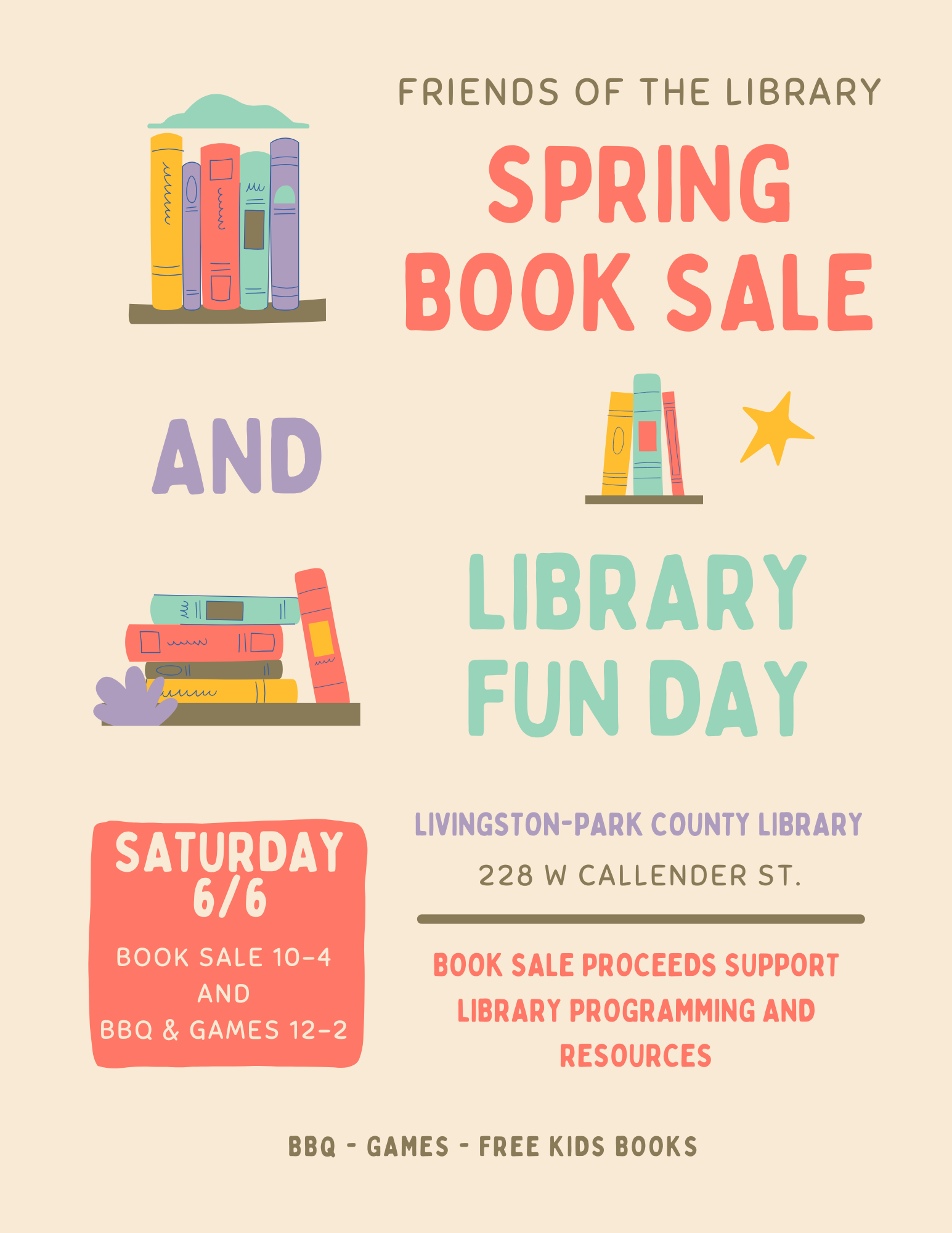 Spring Book Sale and Library Fun Day