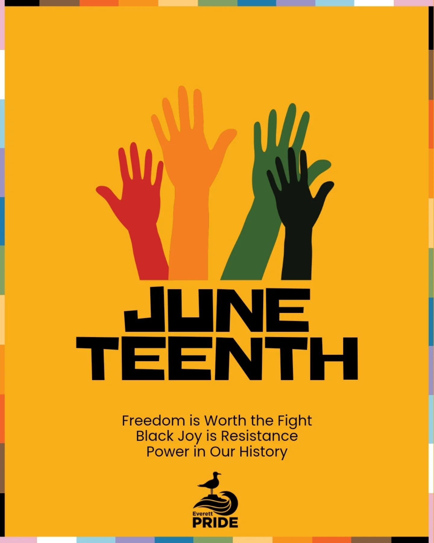 Today we celebrate Juneteenth! Now more than ever we must all remember that LGBTQ+ liberation cannot exist without Black liberation.
Our rights we have today that are under attack exist because of the Black Trans/Queer Community and we must strive