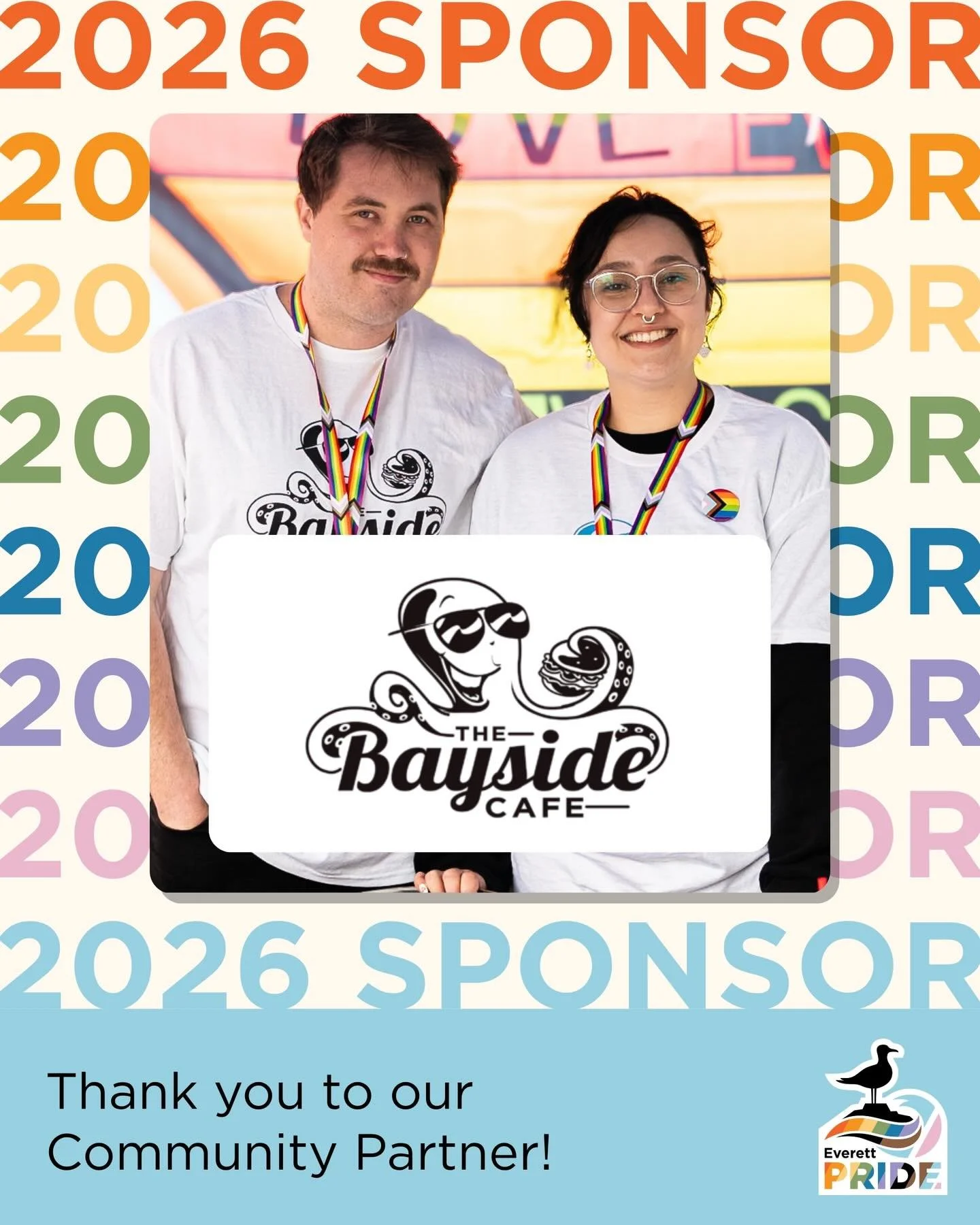 A big thank you to Bayside Cafe for sponsoring Everett Pride this year 💖🌈

Everett Pride wouldn&rsquo;t exist without the support of our amazing sponsors.

If you are looking for delicious vegan comfort food, @the_bayside_cafe is the place to go!

