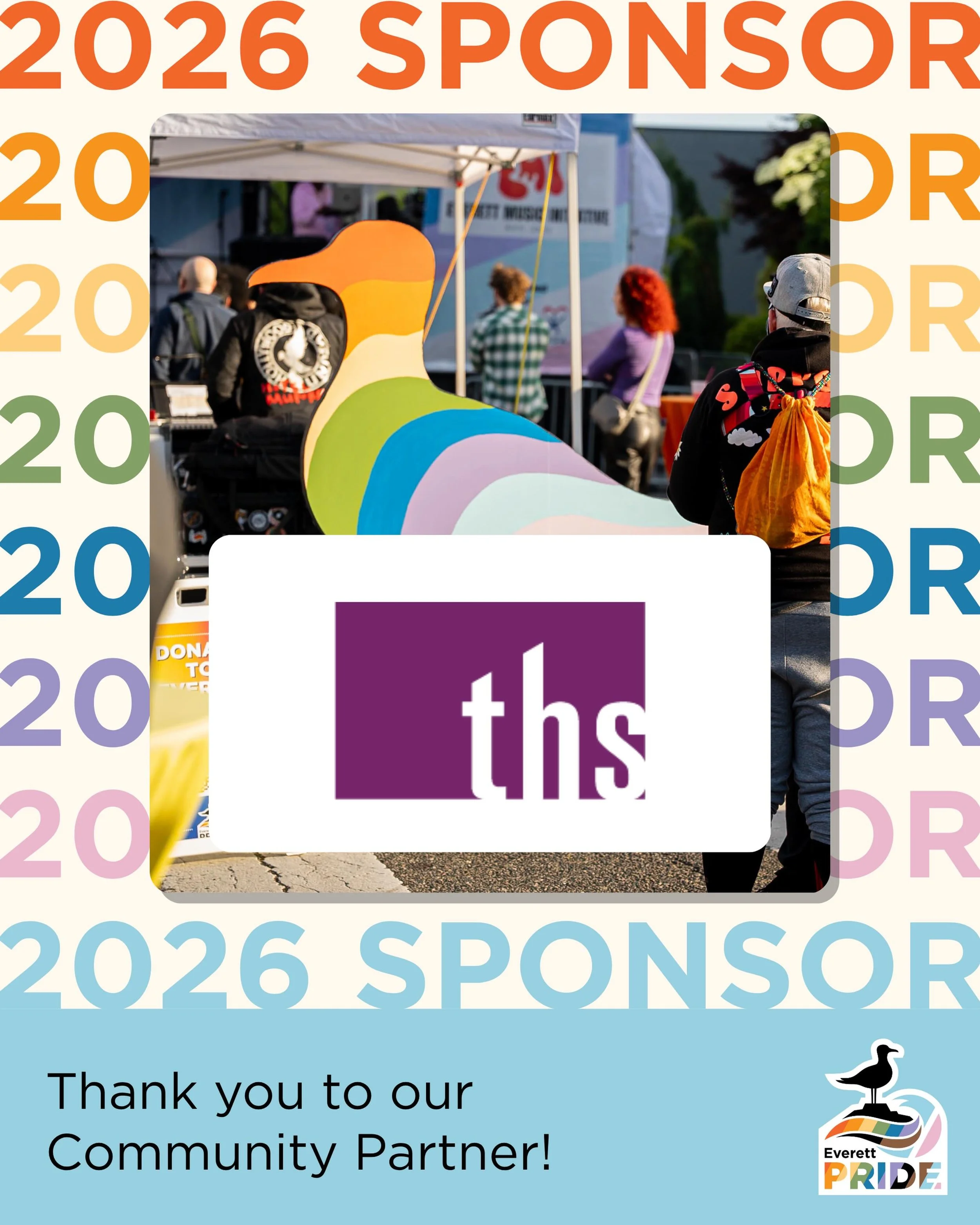A big thank you to @therapeutic_health_services for sponsoring Everett Pride 2026.

Everett Pride wouldn&rsquo;t exist without the support of our amazing sponsors! 

Therapeutic Health Services is Washington&rsquo;s leading nonprofit for addiction re