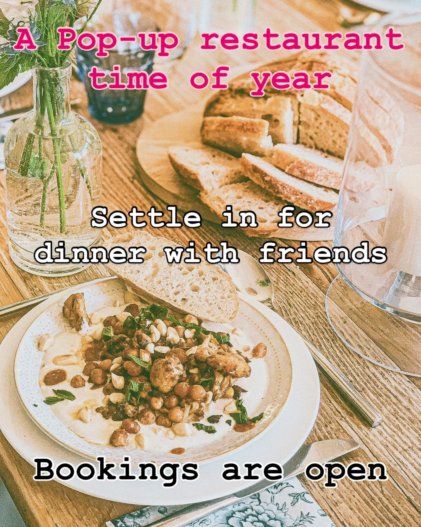 It&rsquo;s not easy to concede that the carefree delirium of the school hols are over&hellip; 

Happily, I&rsquo;m both metaphorically and literally dusting off the cutlery for the Autumn season of Friday night Pop-ups.

Bookings are open - see you s
