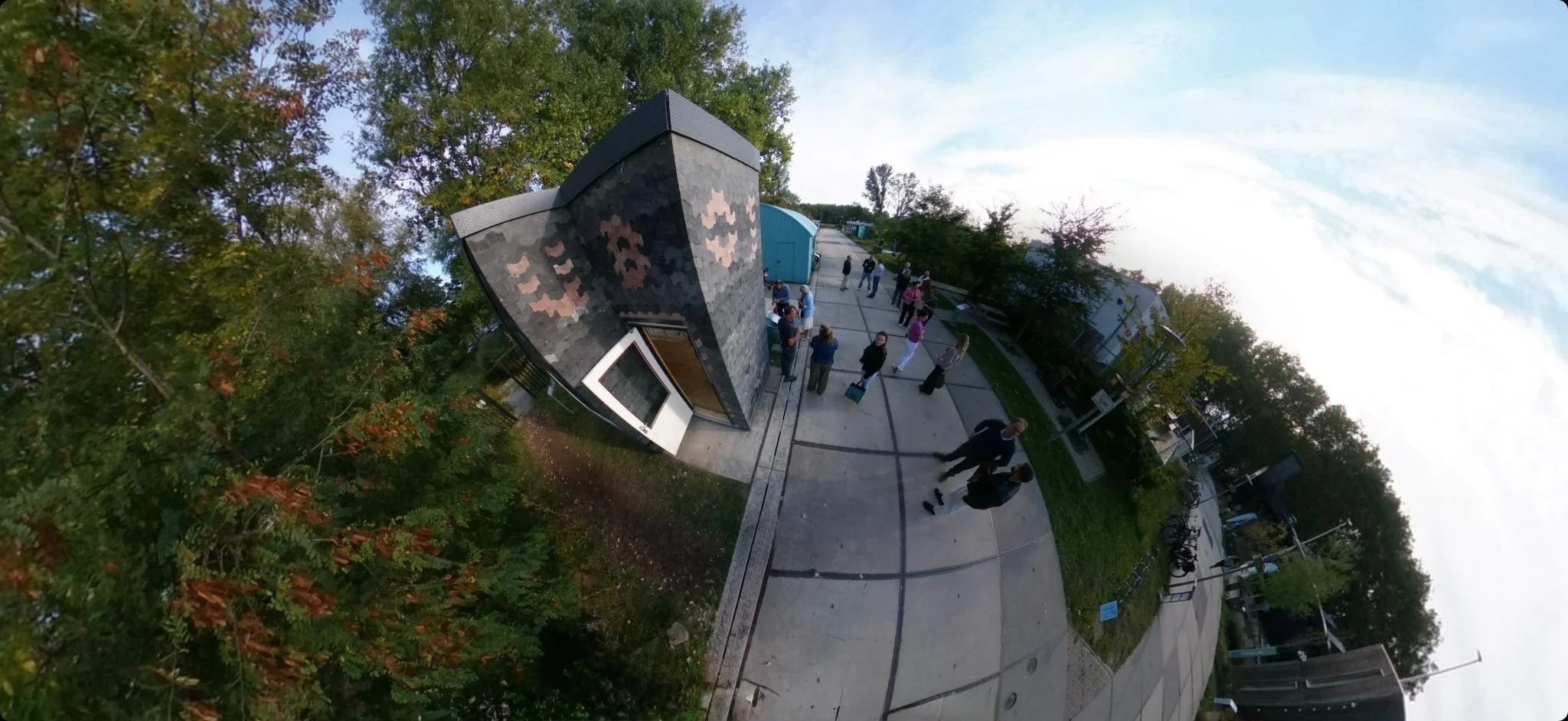 opening test building, The Green Village