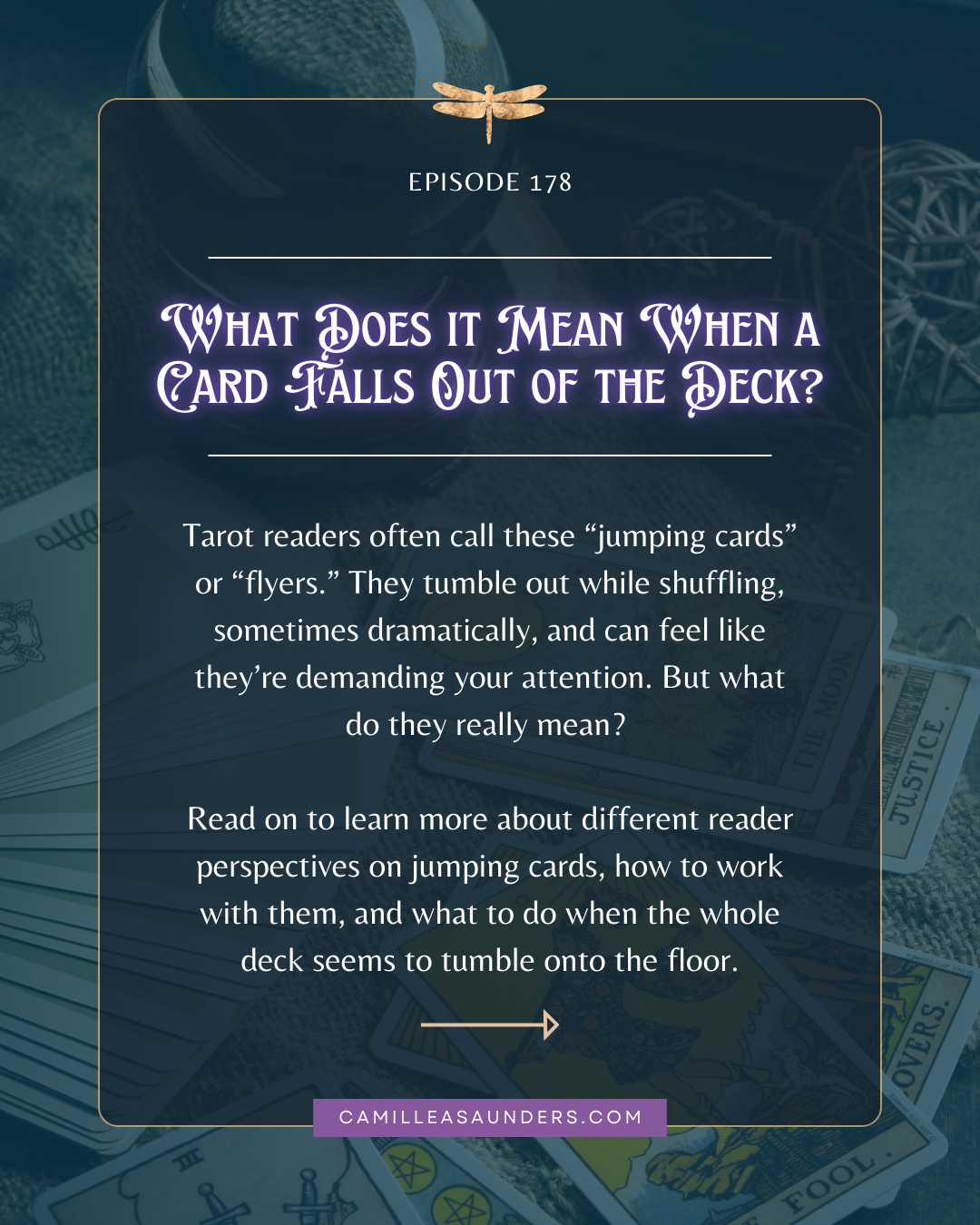 What does it mean when a card falls out of the deck?
