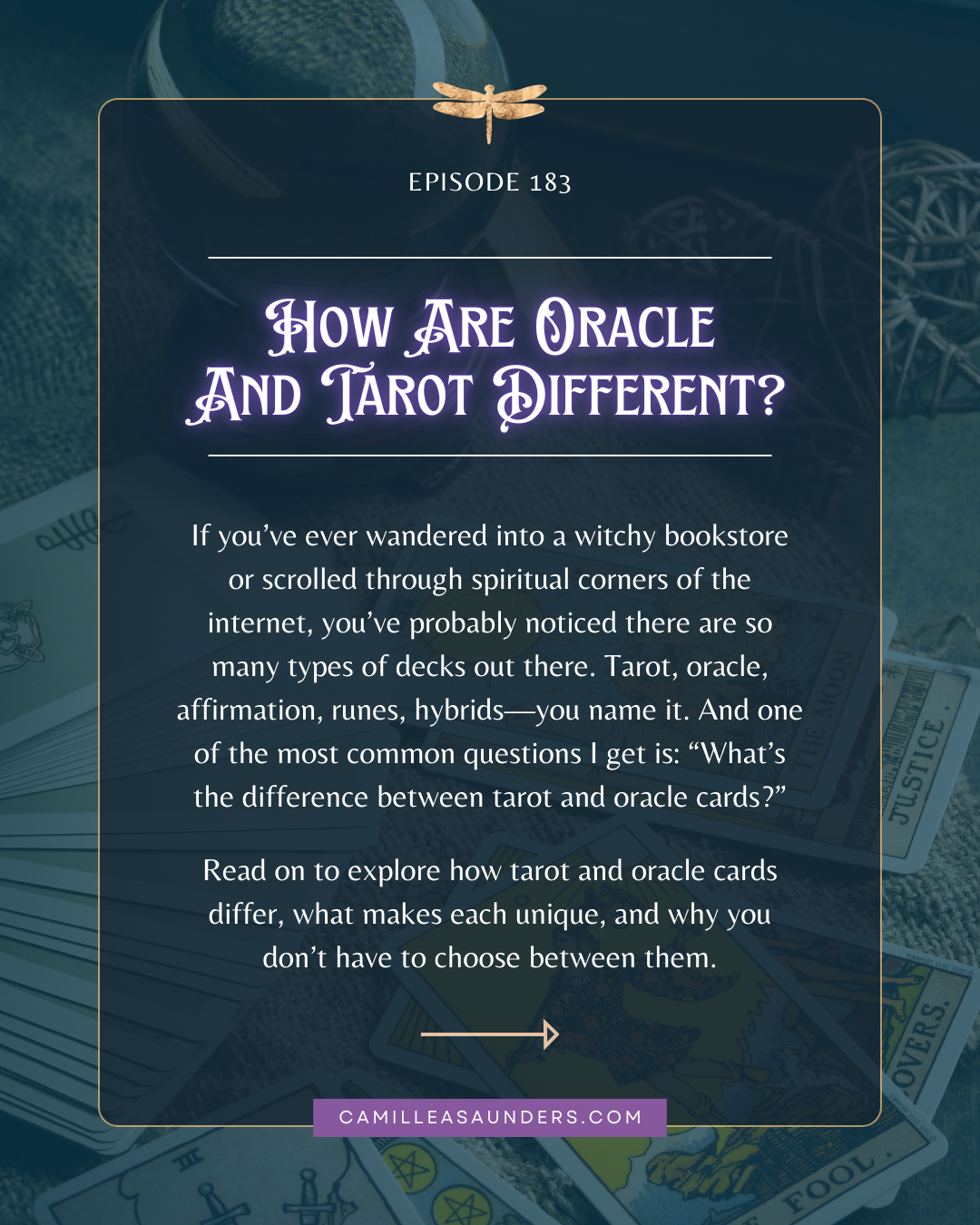 How are oracle and tarot different?