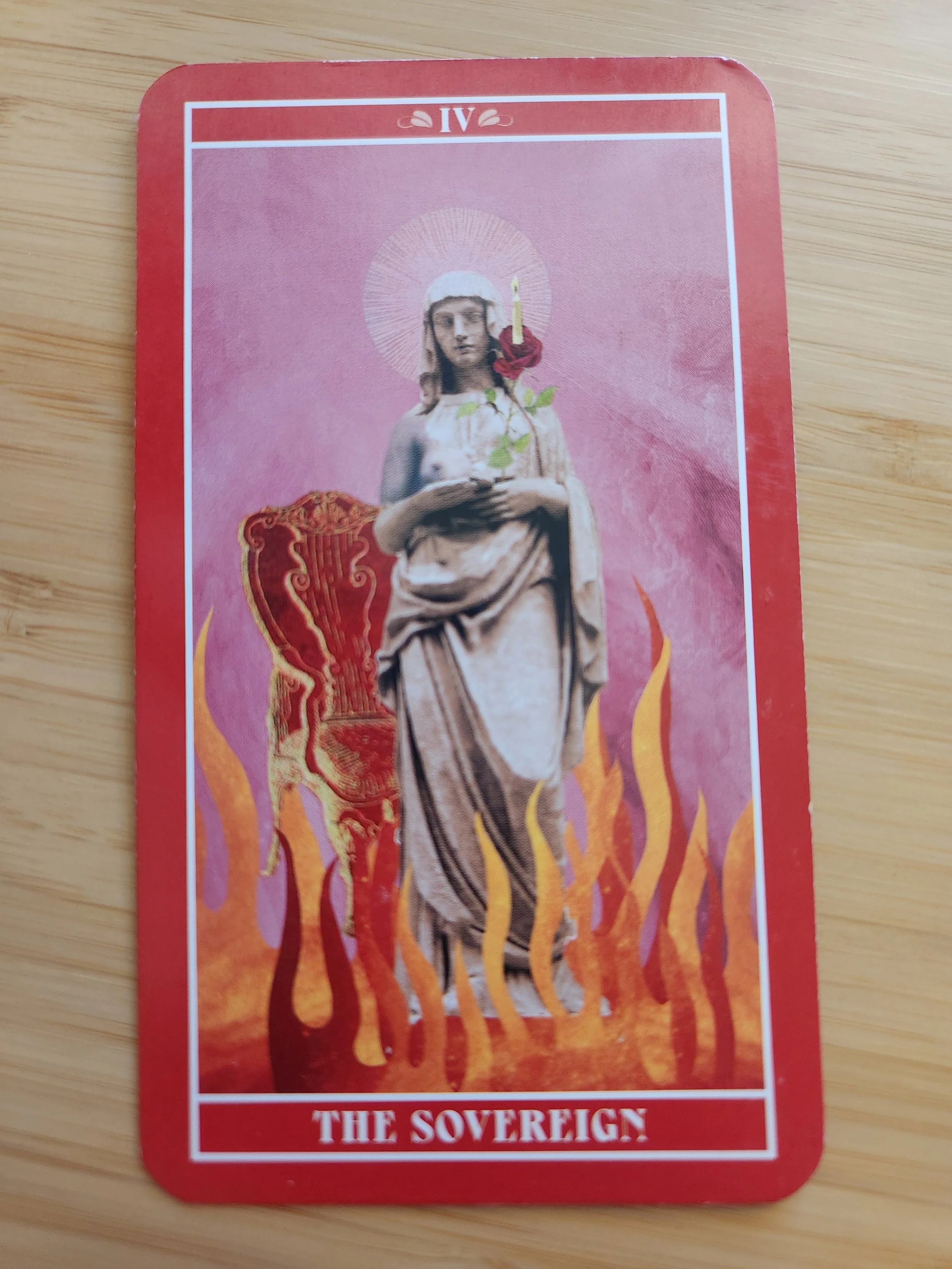 Tarot card reinterpretation of the Emperor as the Sovereign, symbolizing self-rule and erotic autonomy