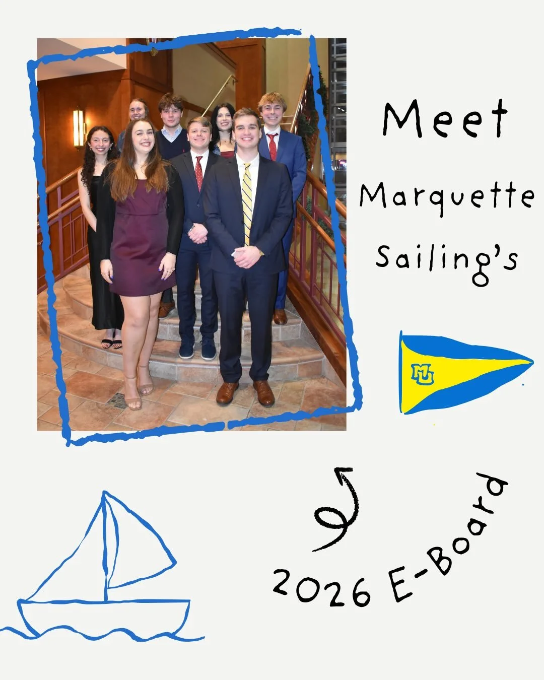 Proud to announce this years 2026 Executive board! Check out our website (linked in bio) for information on each member and how their role contributes to running our team! ⛵