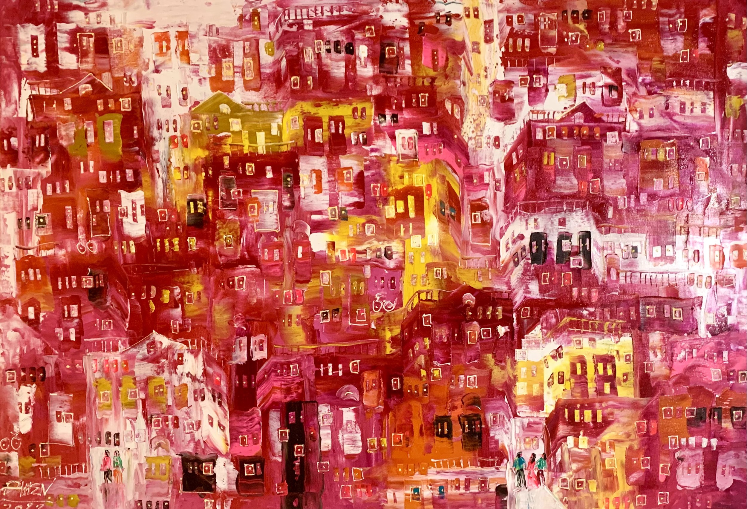 Red City (Oil - 100cm x 75cm) - SOLD