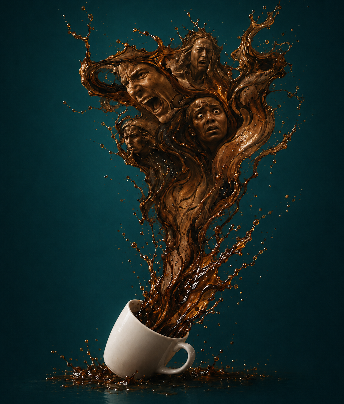 Spilled coffee