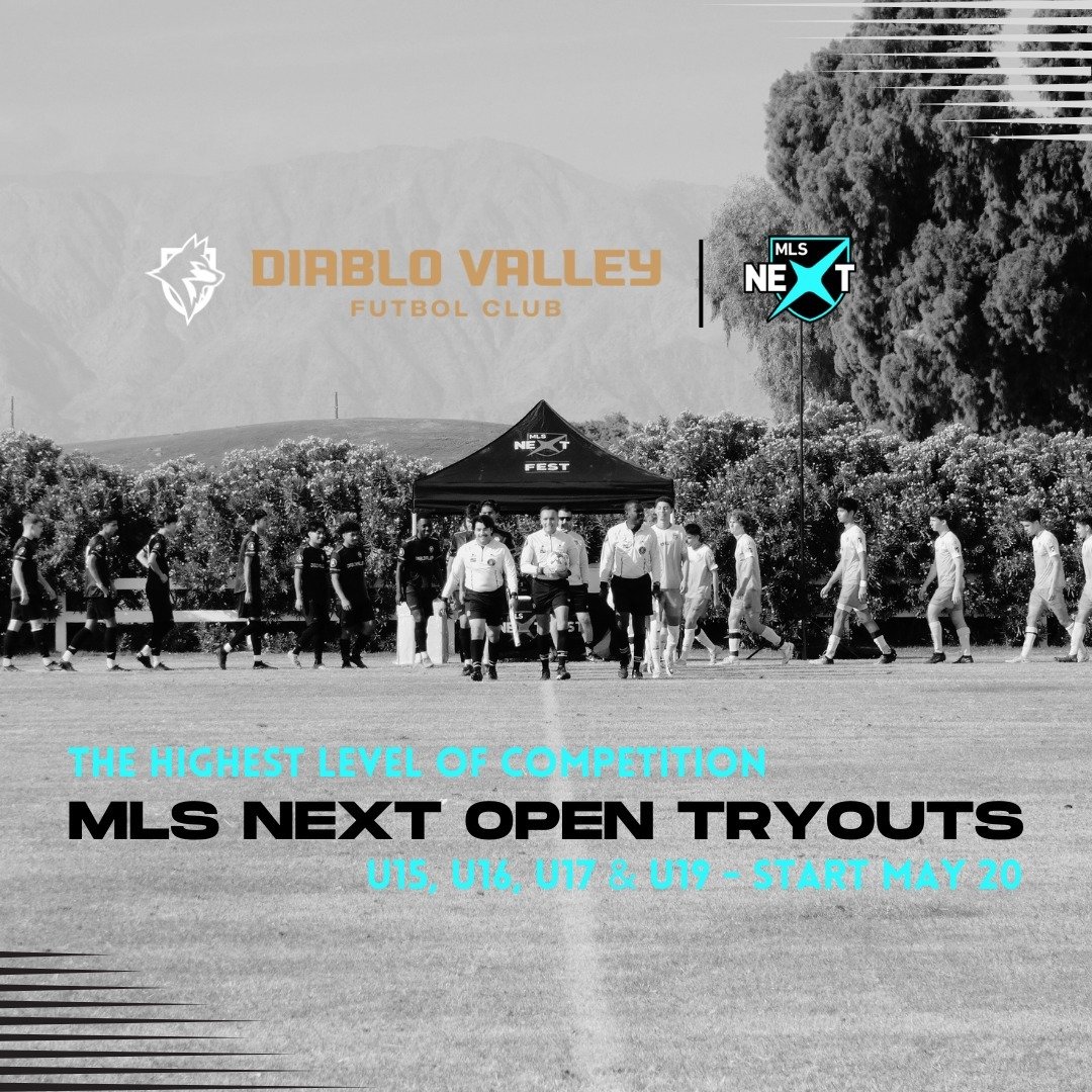 DVFC open tryouts for #mlsnext #eliteacademyleague #dpleague #npl #norcalpremier 2010 and older start on Monday, May 20. Check our website for full schedule and to register. #GoDVFC