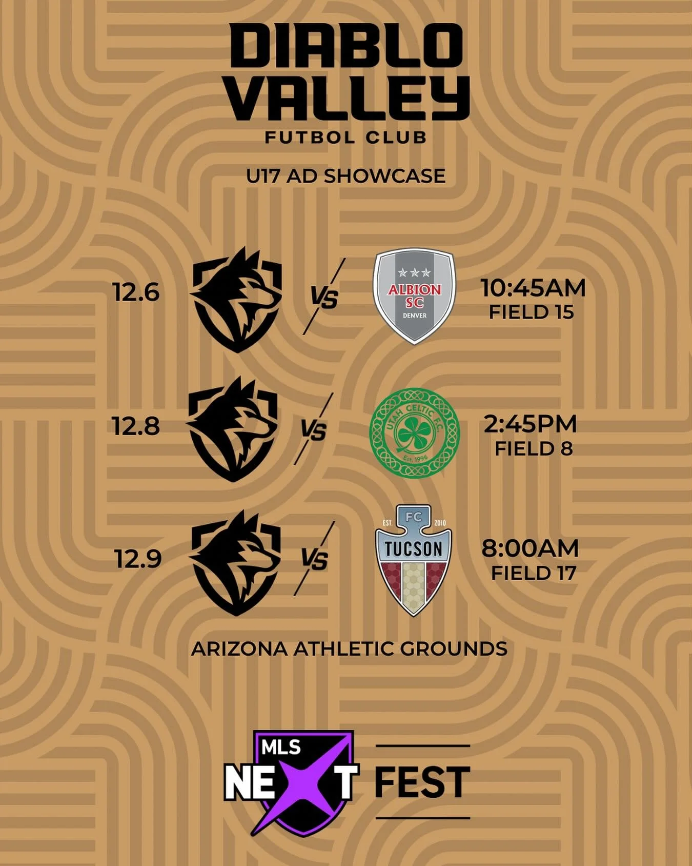 DVFC U17&rsquo;s kicking off MLS NEXT Fest on Saturday. Good luck boys! We Are Wolves! #dvfc #runwiththepack