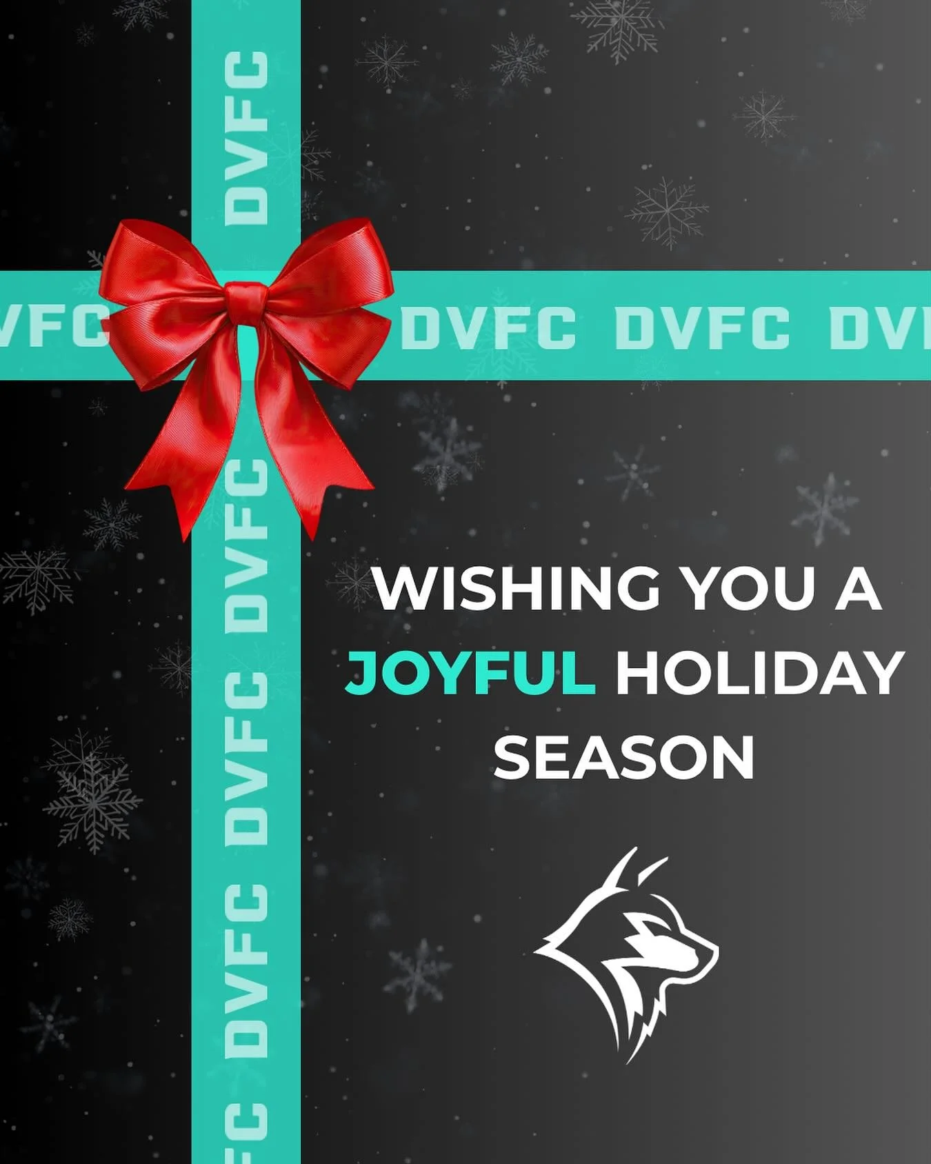 Wishing our DVFC players, families, and community a joyful and restful holiday season. Here&rsquo;s to the moments that brought us together and everything ahead. #dvfcfamily #happyholidays