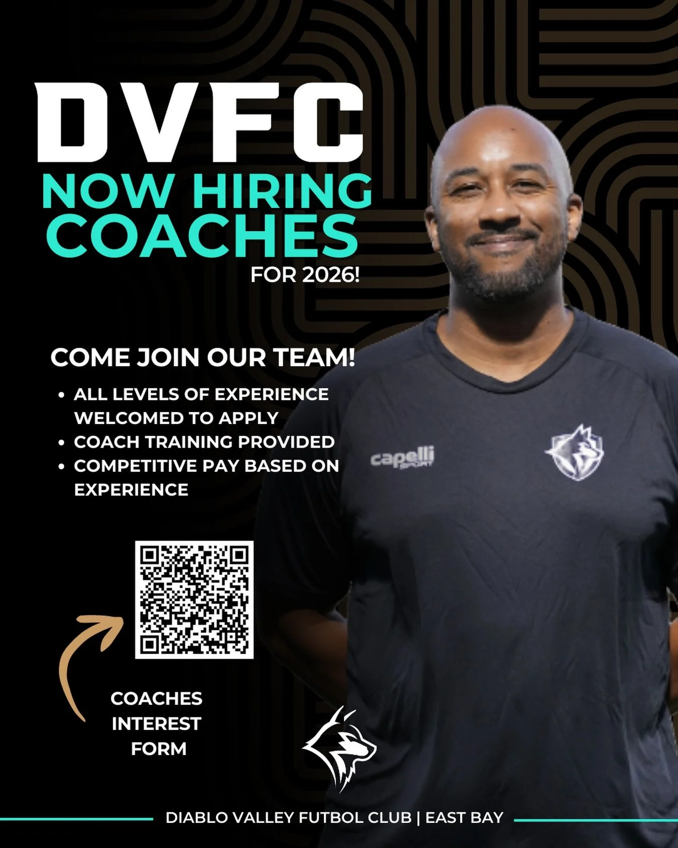 We&rsquo;re Hiring Coaches for 2026! 🐺

Whether you&rsquo;re just starting your coaching journey or bring years of experience to the field, DVFC wants to hear from you!

✅ All levels welcome
✅ Training provided
✅ Competitive pay based on experience 