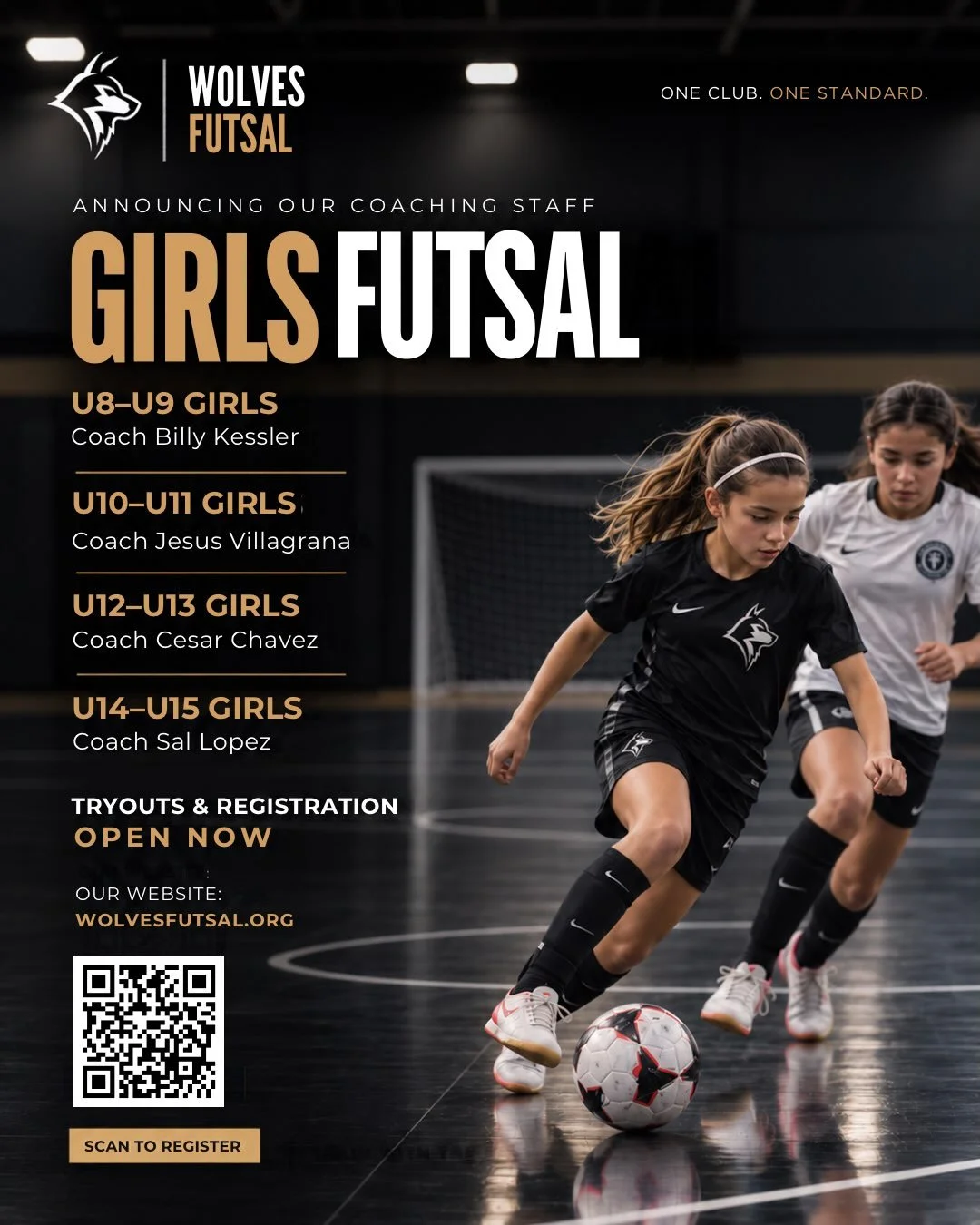 We&rsquo;re excited to introduce our Boys &amp; Girls Wolves Futsal coaching staff for the upcoming season!

Our coaches are ready to get to work, helping players develop their technical skills, confidence, creativity and speed of play in the fast-pa