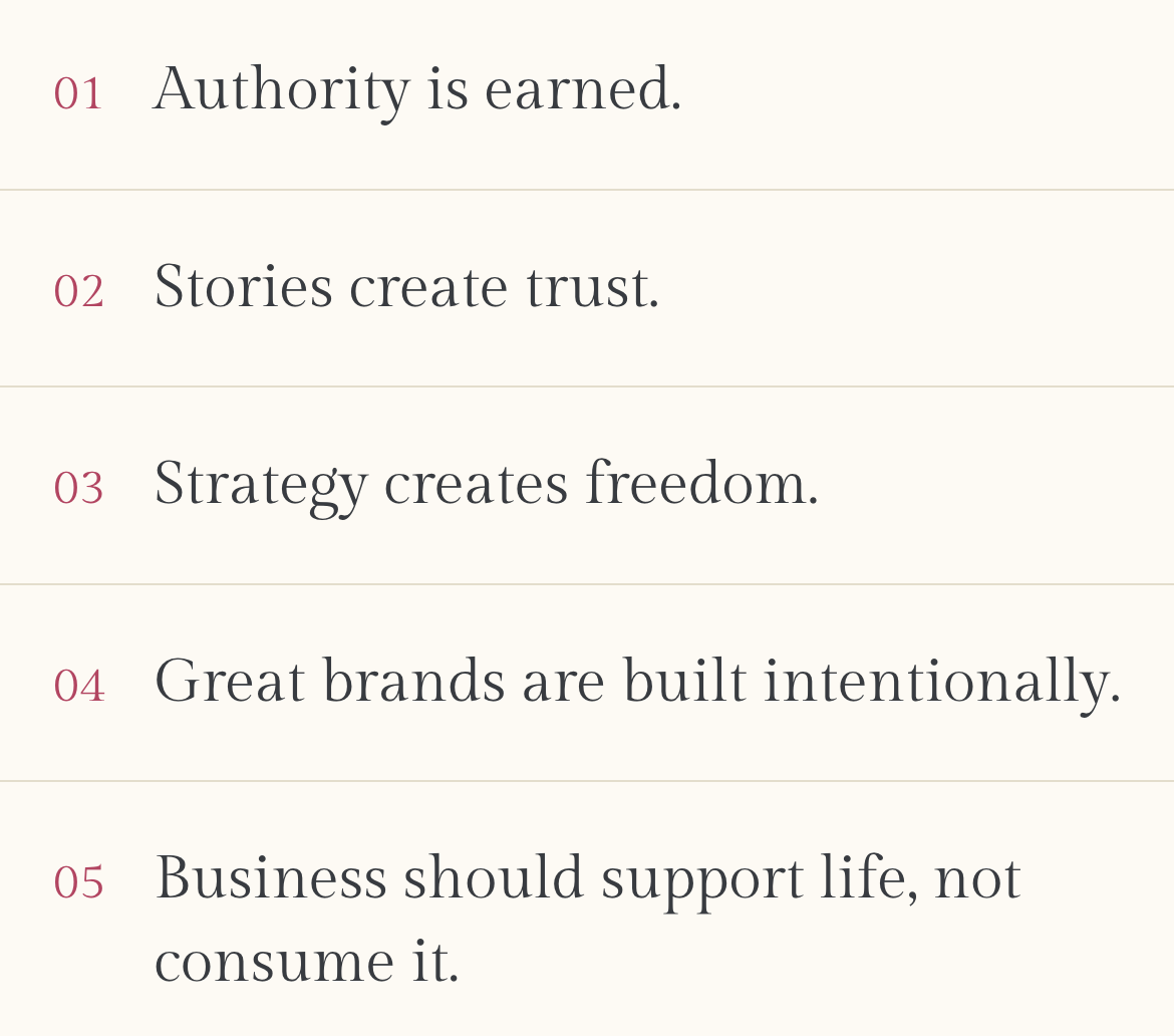 Brittany Shepard's guiding principles on how she does buisness