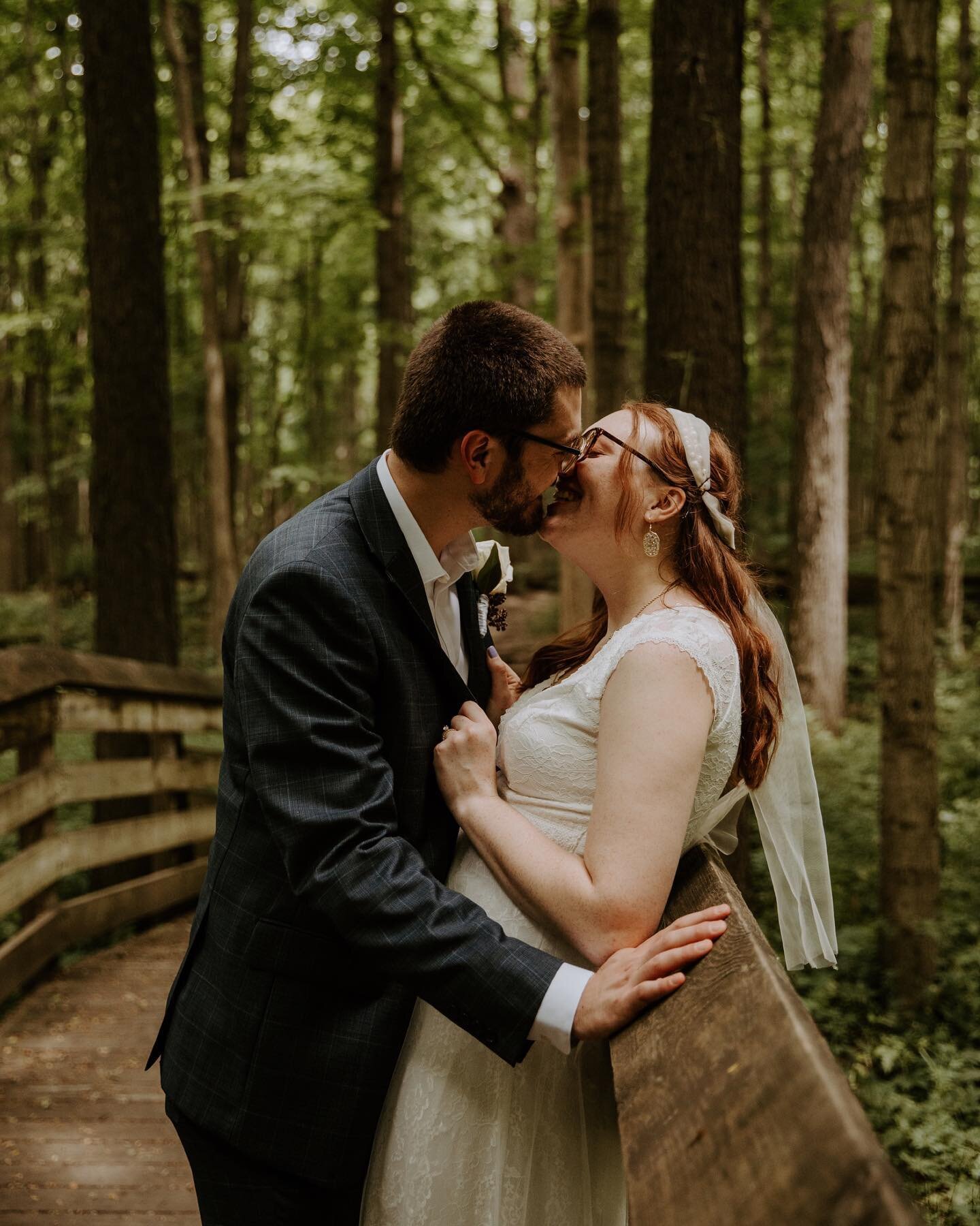Highly recommend getting married among the trees 🌲 
.
.
.
.
#indianapoliselopementphotographer #indianaelopementphotographer #indyelopementphotographer #muncieweddingphotographer #northwestindianaweddingplanner #indianapolisweddingphotographer #indi