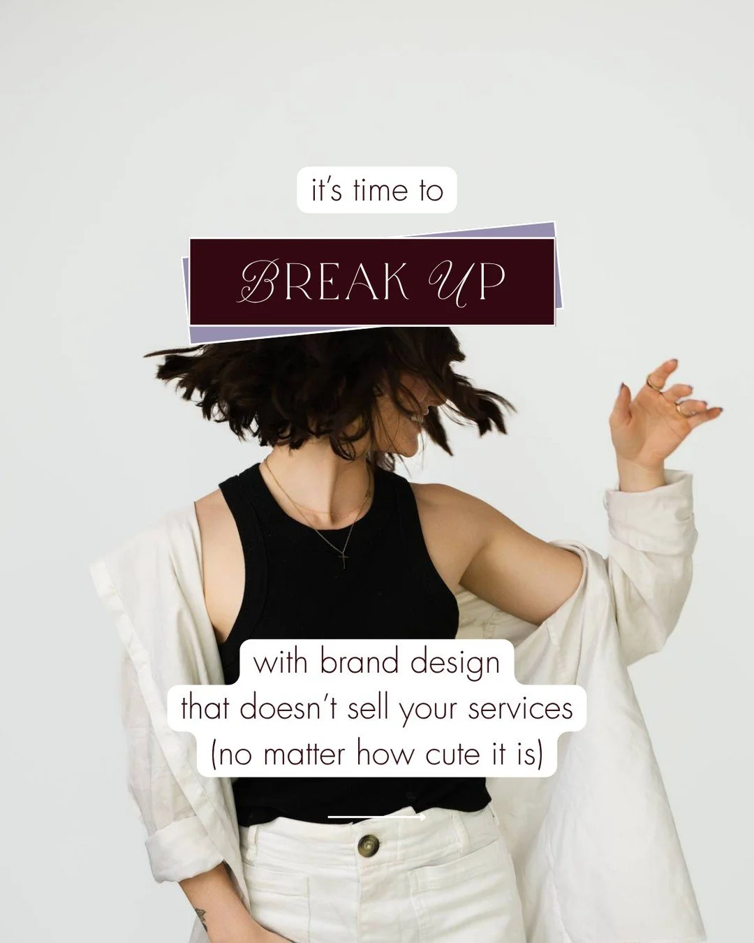 It&rsquo;s not you, it&rsquo;s you&rsquo;re branding 💔 Please for the love of God stop settling for design that gets you compliments instead of clients. Want to do the thing right? Take our Strategic Design Style Quiz to find a look worth committing