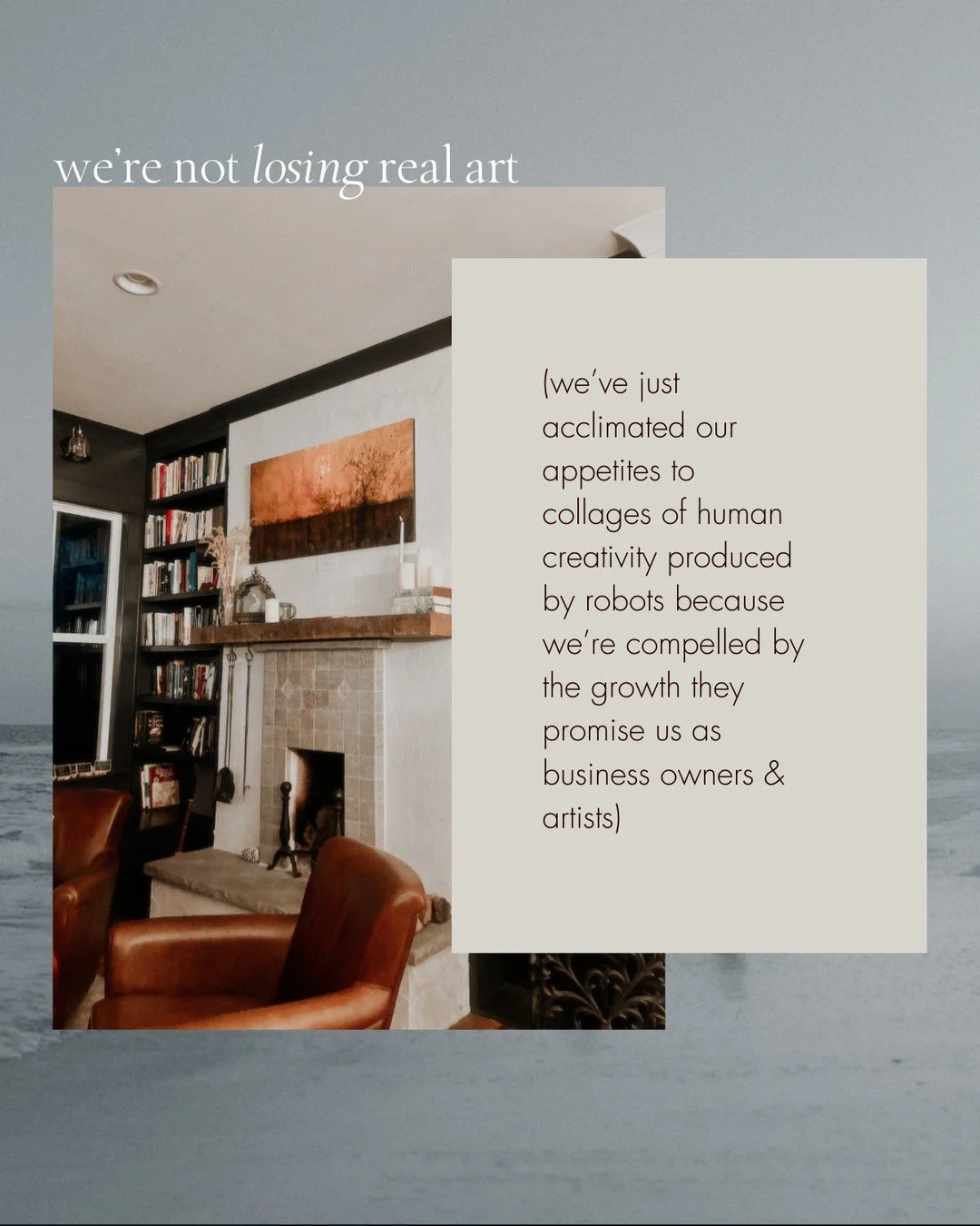 Musings + my promise to you on creative work, AI &amp; leadership. ✨️Thank you for supporting the work we do here! New things are coming soon in this vein and I can't wait to share them with you.👀⁠
⁠
#humanleddesign #designforwellness #branddesigner