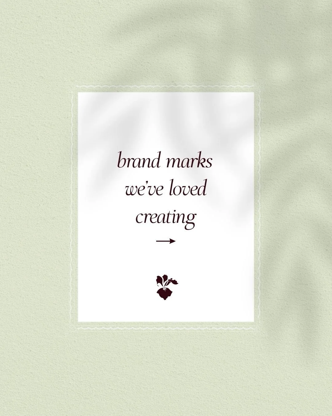 Brand marks are such a special opportunity to let the essence of your work shine through your branding. They're not primary logos, so they don't need to scream your business's name loud and clear. That gives us a chance to focus on art, recognition a