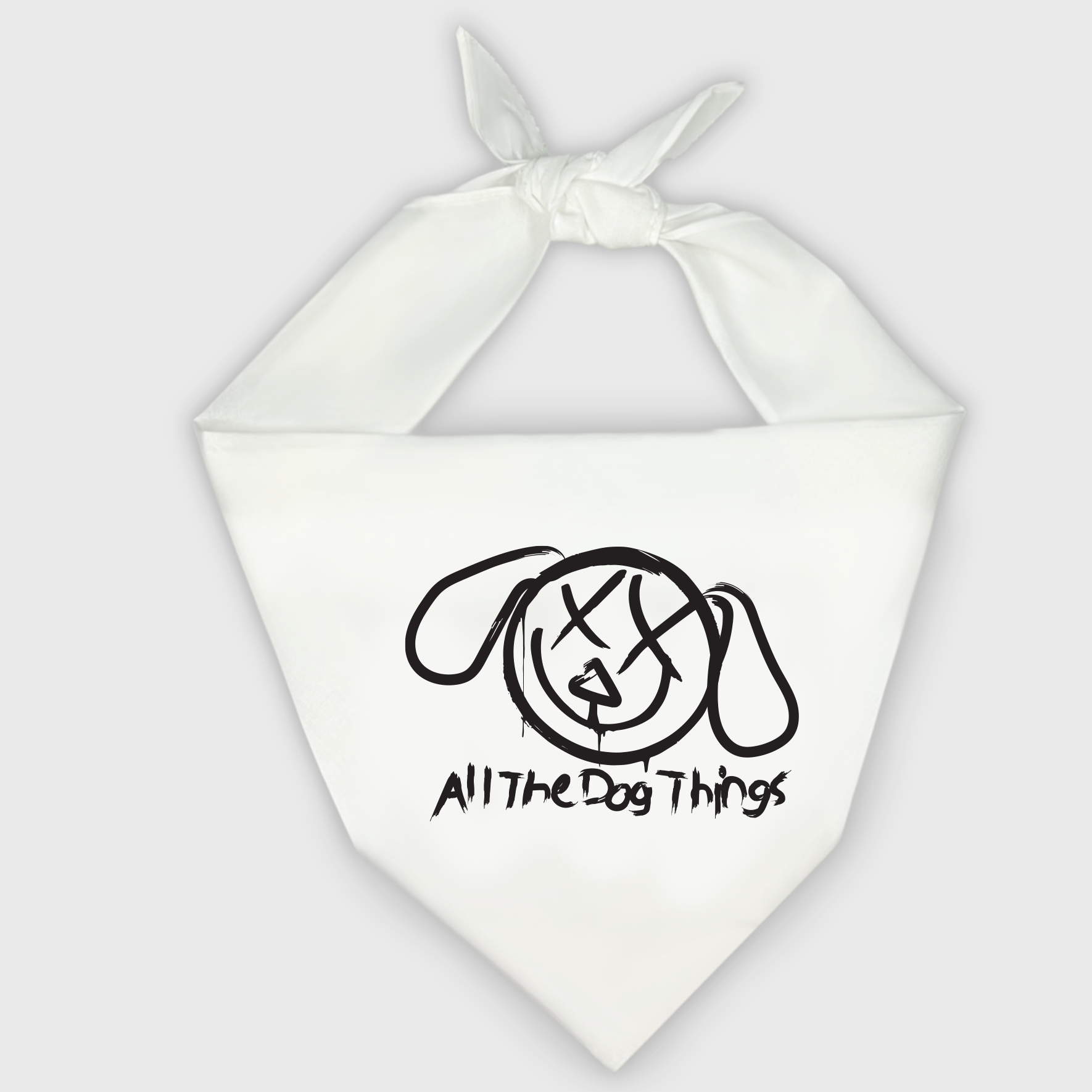 'All The Dog Things' White Bandana