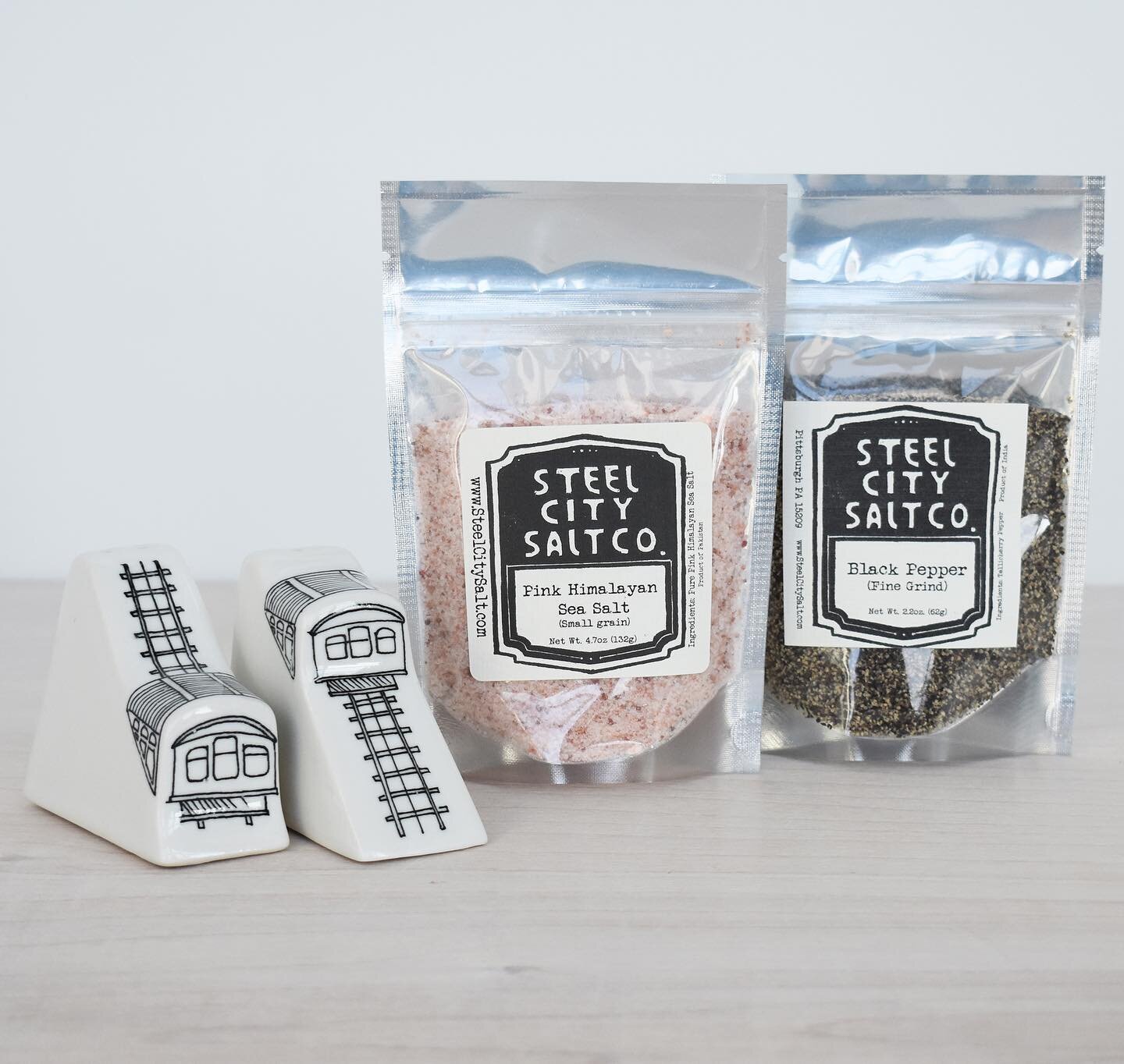 Our shop update is live! 

We are excited to share some fun new gift sets and collaborations! 

We are thrilled to be able to offer one of our very favorite local brands @steelcitysaltco  Pink Himalayan Sea Salt and fine Black Pepper paired with our 