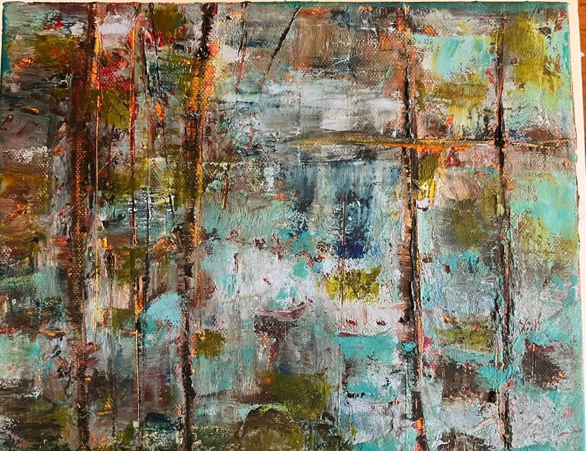 Glade 1, Oil and cold wax on canvas, 10" x 8" -  SOLD