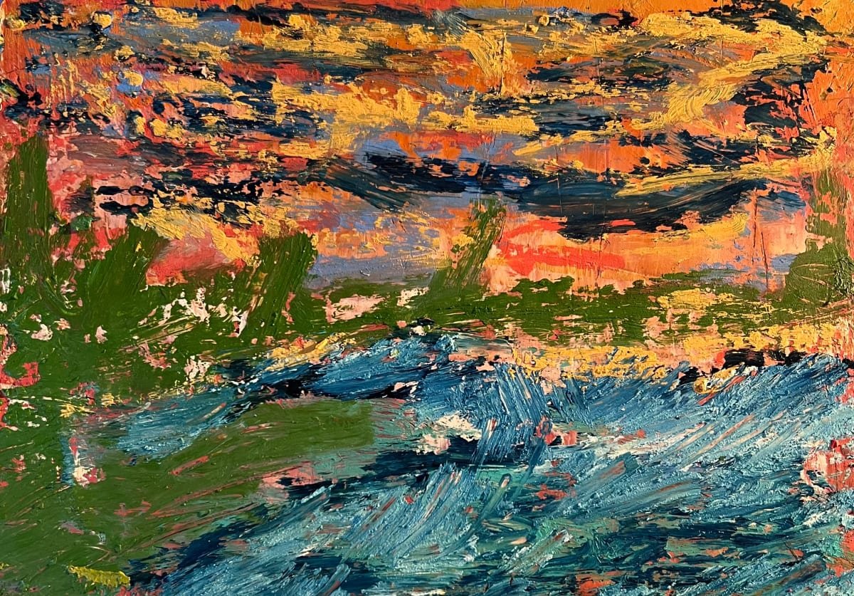 Rough, oil and cold wax on board, 5 x 7 in - $75