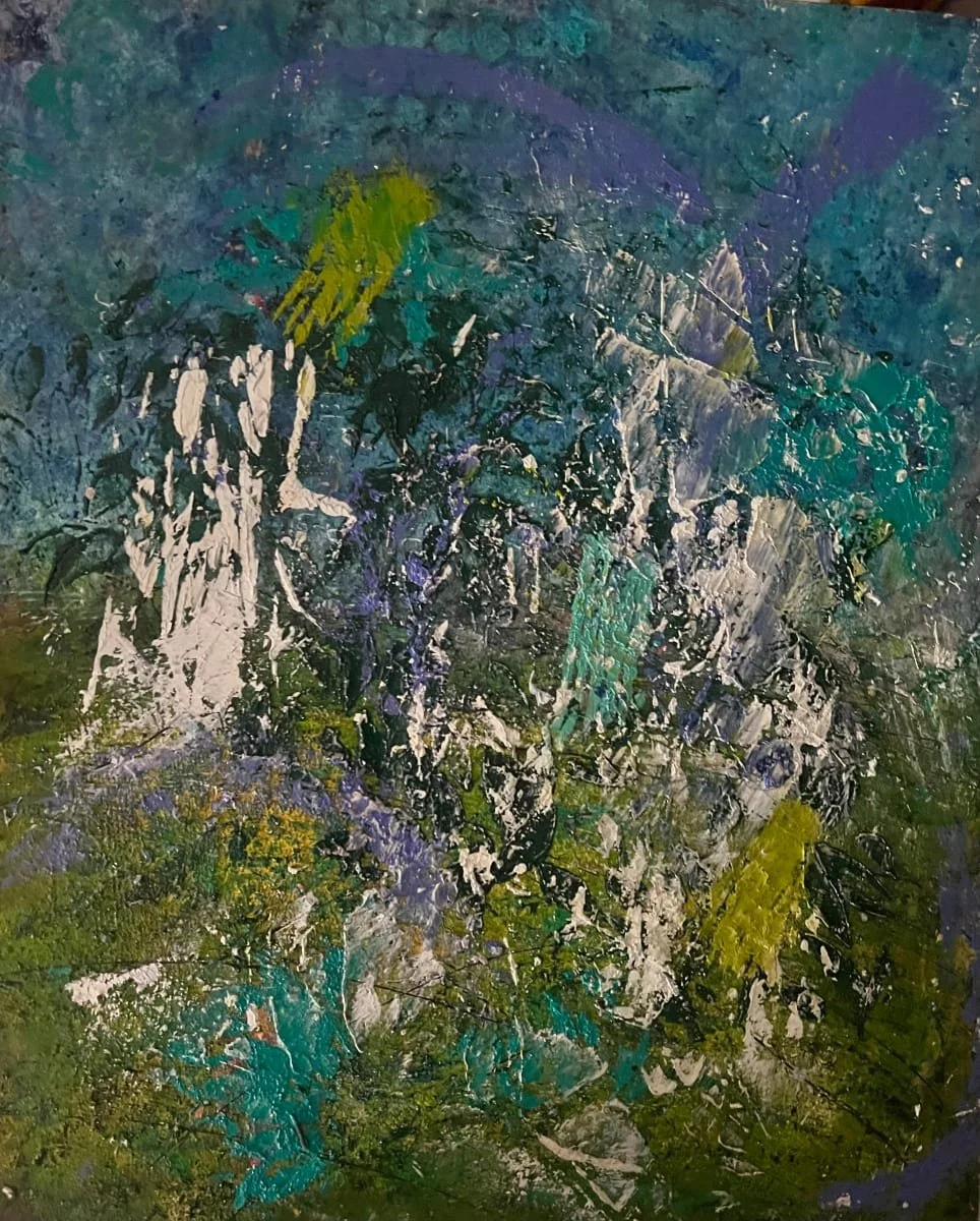 Pelham Hills, Oil and cold wax on board. 14" x 11" - $200