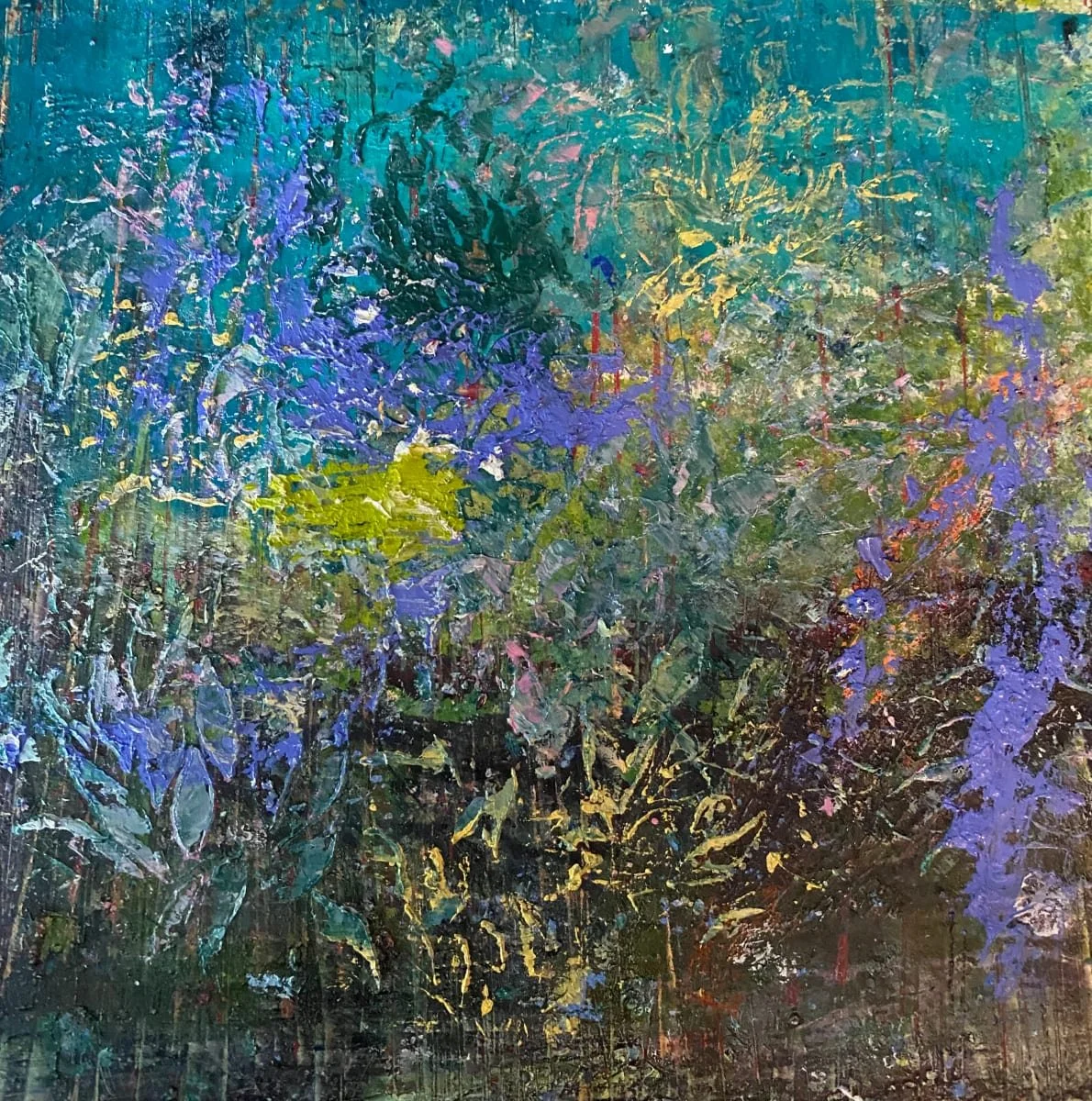 Field 1, Oil and cold wax on board, 10" x 10" - $350