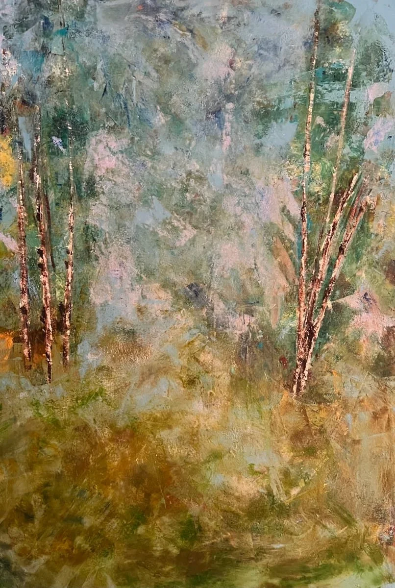 Glade 8, Oil and cold wax on canvas, 36" x 24" - SOLD