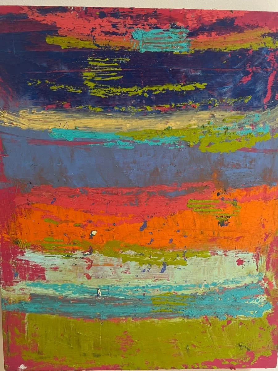 The Golden Hour 18, Oil and cold wax on cradled board, 14" x 11" - SOLD