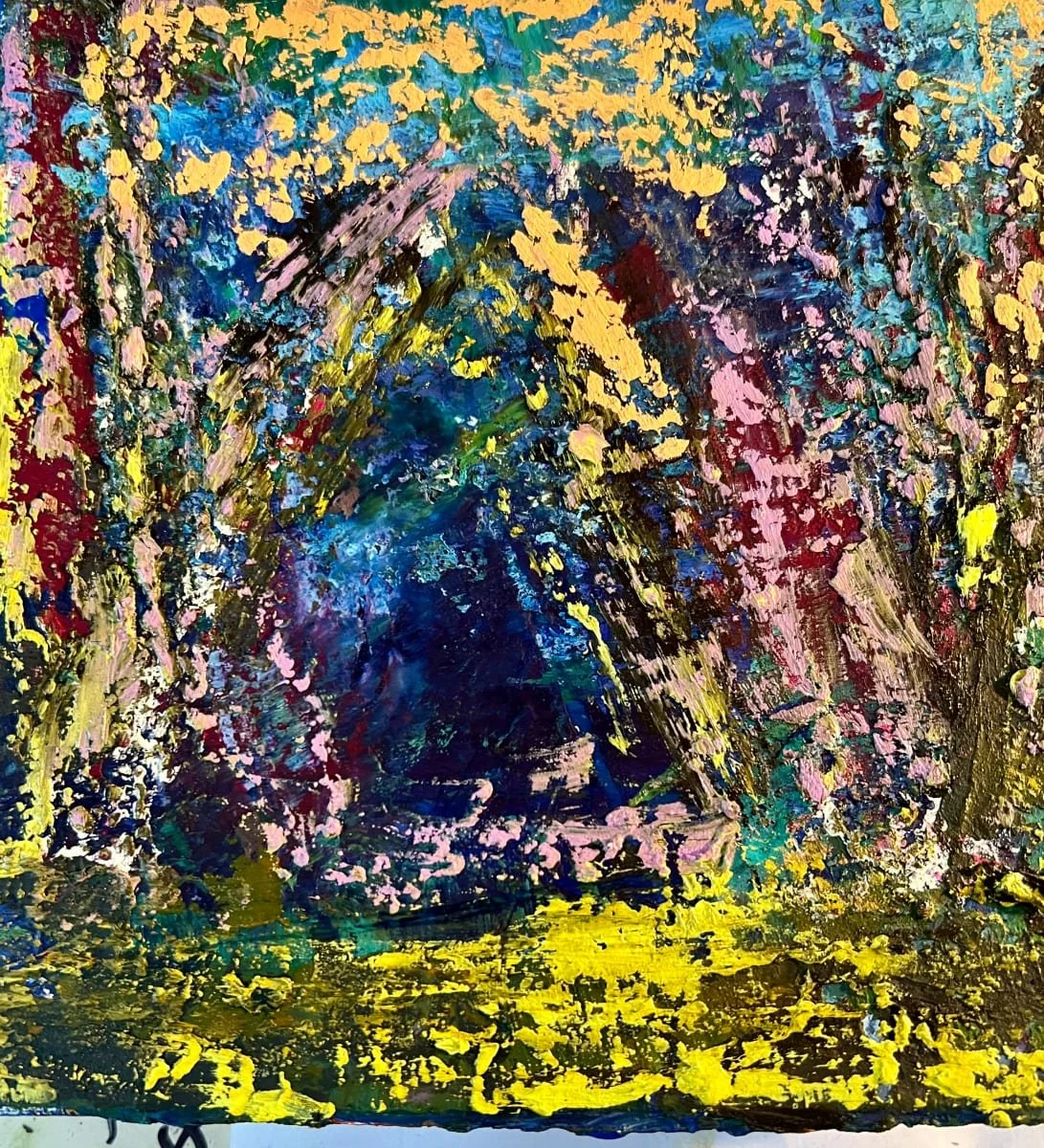 Serenity, oil and cold wax on board, 6 x 6 in - $75