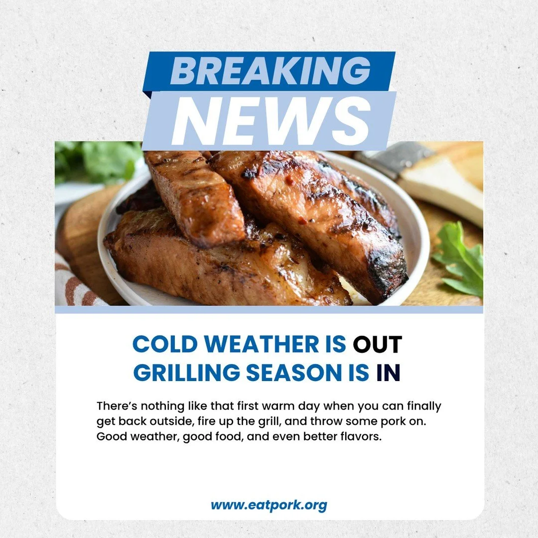 Good news&hellip; the cold weather is disappearing and grilling season is right around the corner 🌸🔥⁠
⁠
Longer days, warmer nights, and pork on the grill, just the way spring should be.⁠
⁠
#eatpork #tastewhatporkcando #grillinribs #ribds