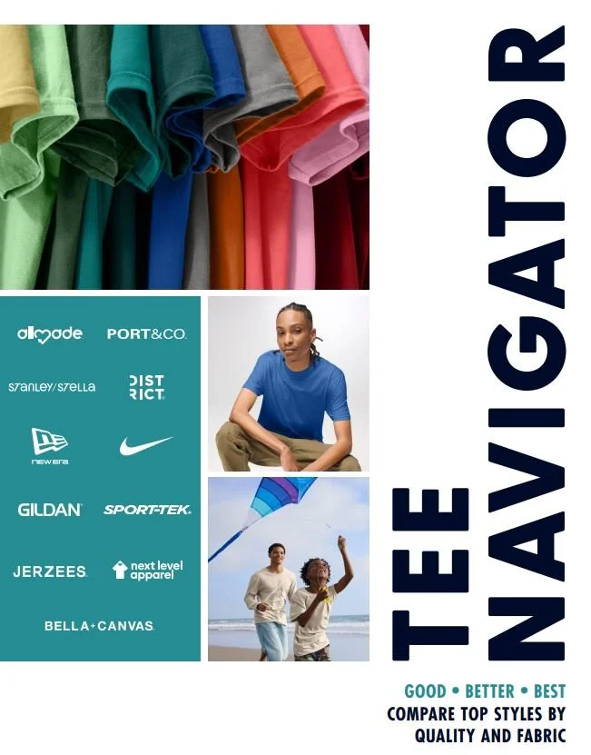 Compare tee options by fabric and style to find the perfect fit.