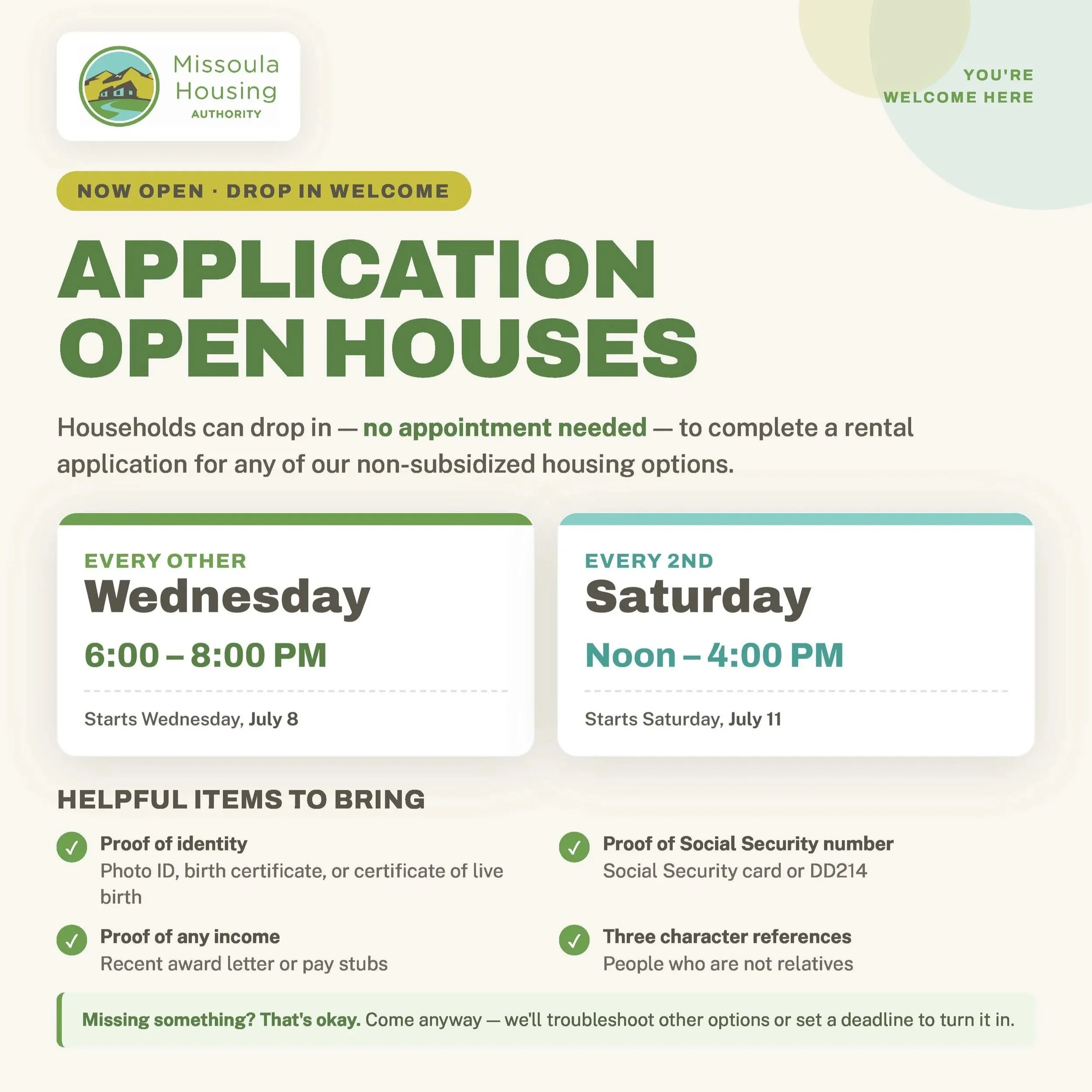 Drop In and Apply: Introducing Application Open Houses at MHA