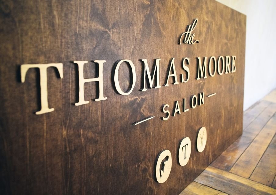 The Thomas Moore Salon Signage Design