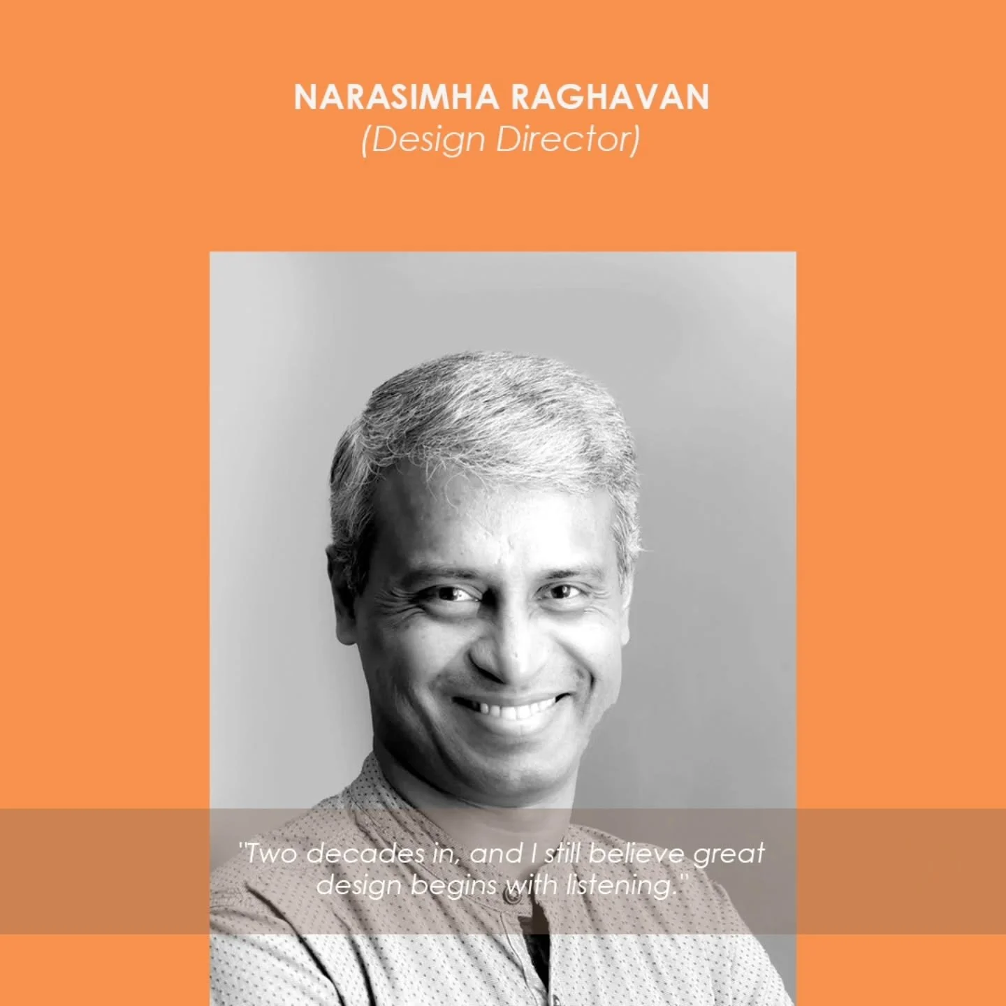 🏛️ Designing at Scale. Leading with Vision.
Meet Narasimha Raghavan, our Director – Design.
With over 20 years of experience across master planning, residential, institutional, and healthcare projects, he brings depth, detail, and