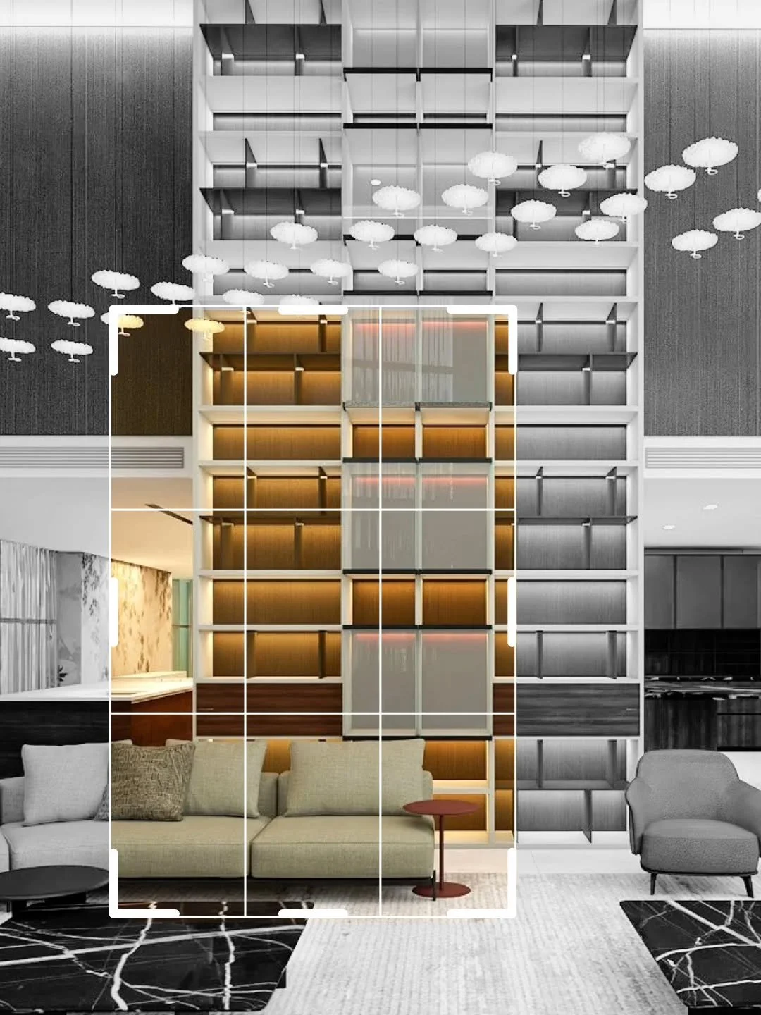 ✨ Design that balances form and function.
This 2,820 sq ft retail interior project in Bangalore for Poliform Ventura, embodies refined spatial choreography and contemporary luxury. Warm backlit shelving rises as a sculptural focal point, while