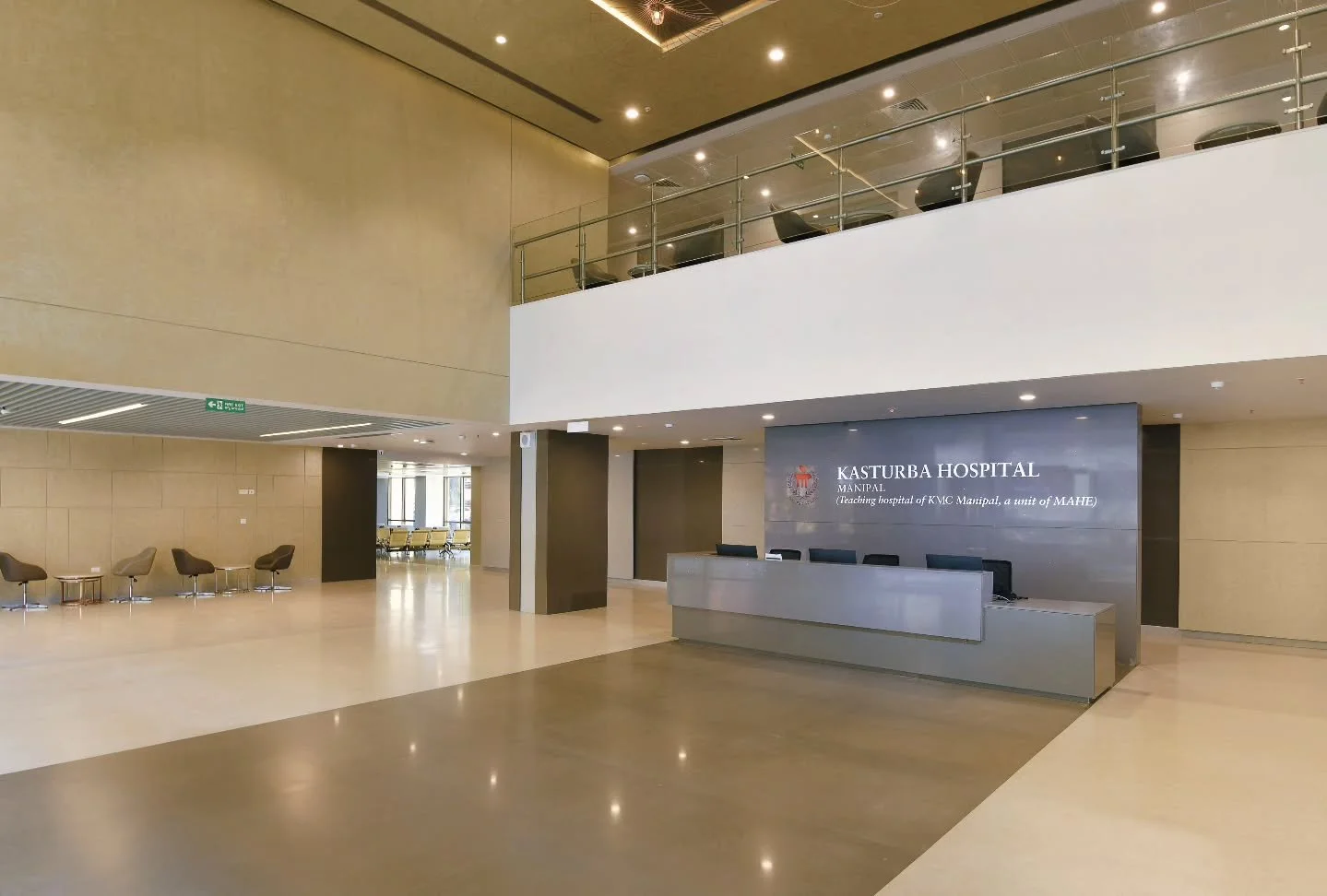 Presenting the completed&nbsp;Kasturba Hospital  interiors &ndash; Dr. Ramdas M Pai Block, Manipal.

Completed in 2024, the design spans an area of 1,16,402 sft. Designed as a contemporary healthcare environment, the project reflects our commitment t