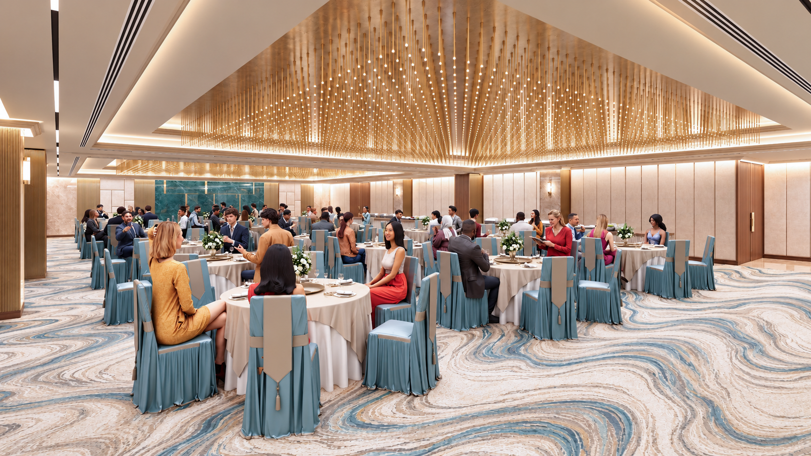 Luminous Golden Canopy Banquet Hall.png