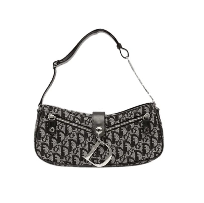 Dior Black Leather D Charms Pochette